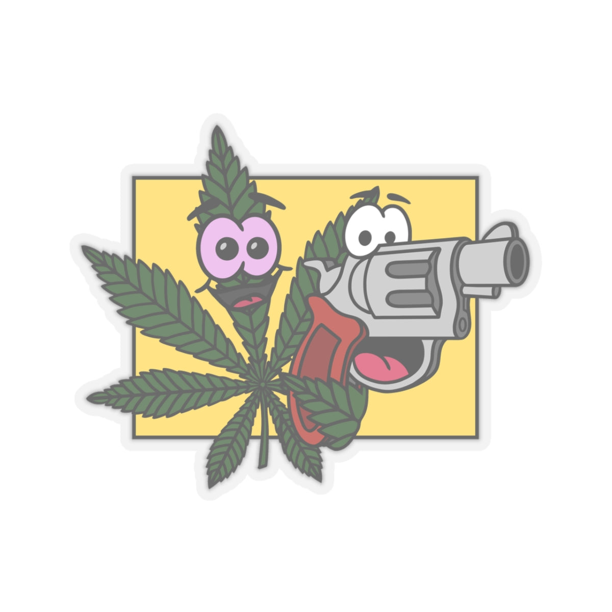 Weed & Guns! (No Text) Kiss-Cut Stickers