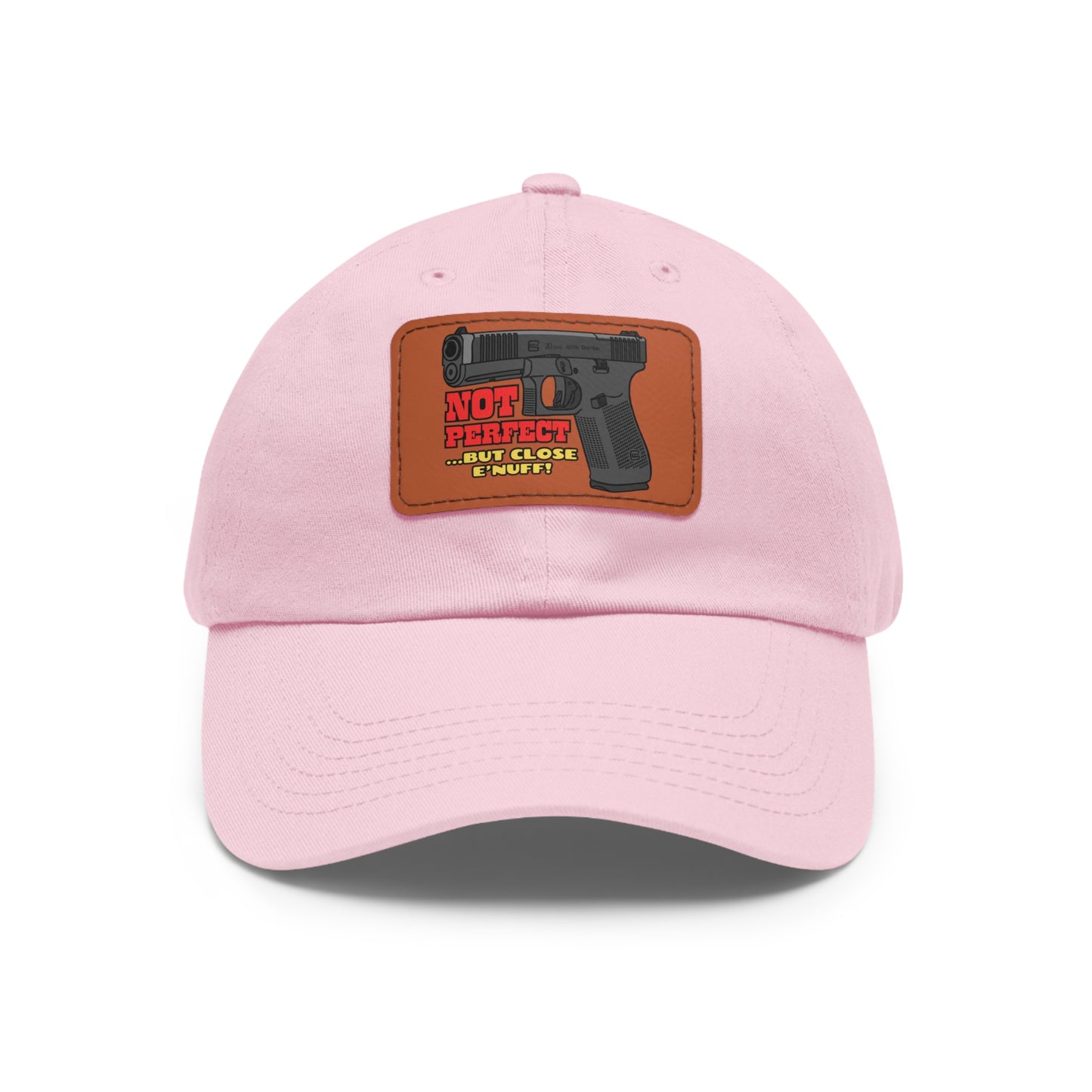 NOT Perfect! Dad Hat with Leather Patch (Rectangle)