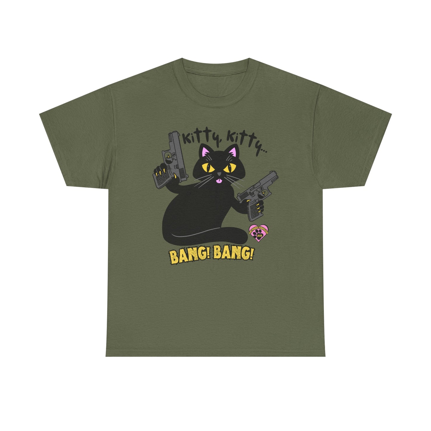 (FFF) Kitty, Kitty Bang, Bang! Unisex Heavy Cotton Tee