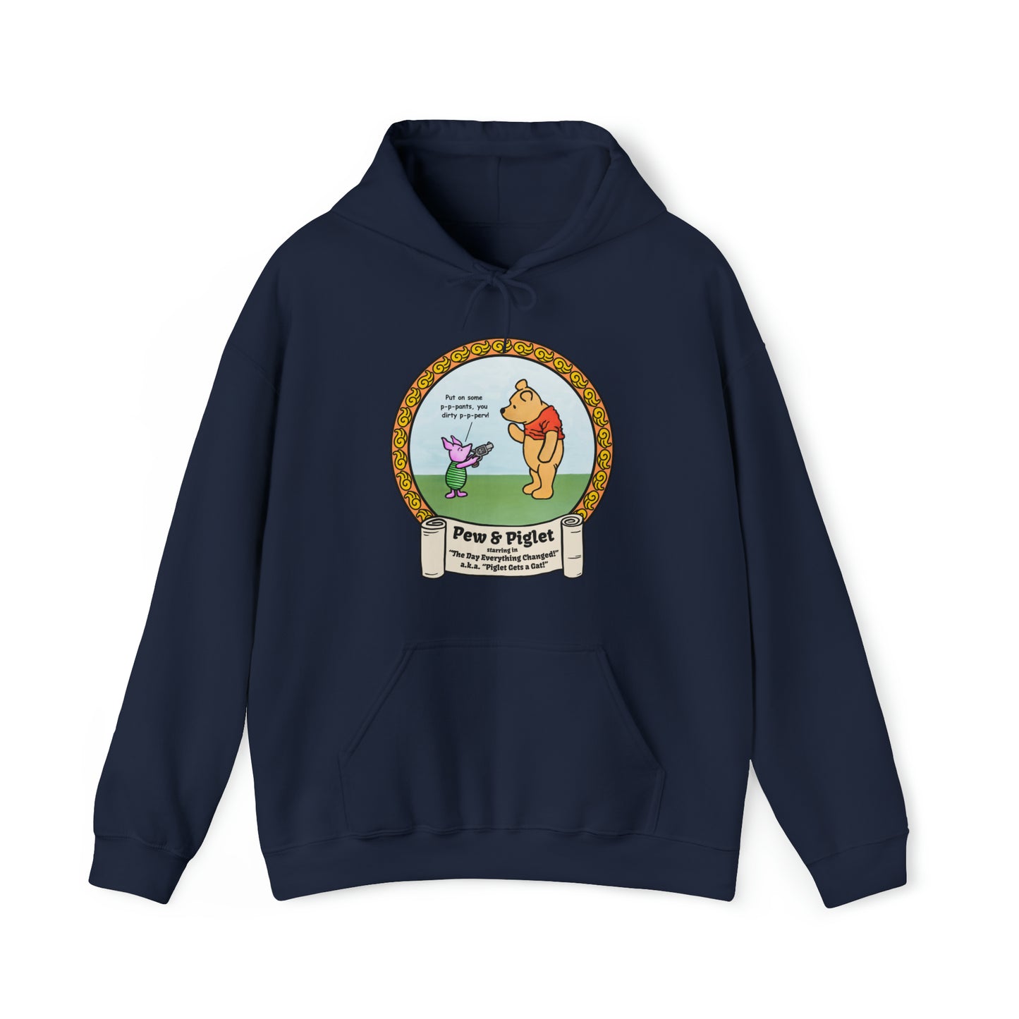 Piglet Gets a Gat! Unisex Heavy Blend™ Hooded Sweatshirt