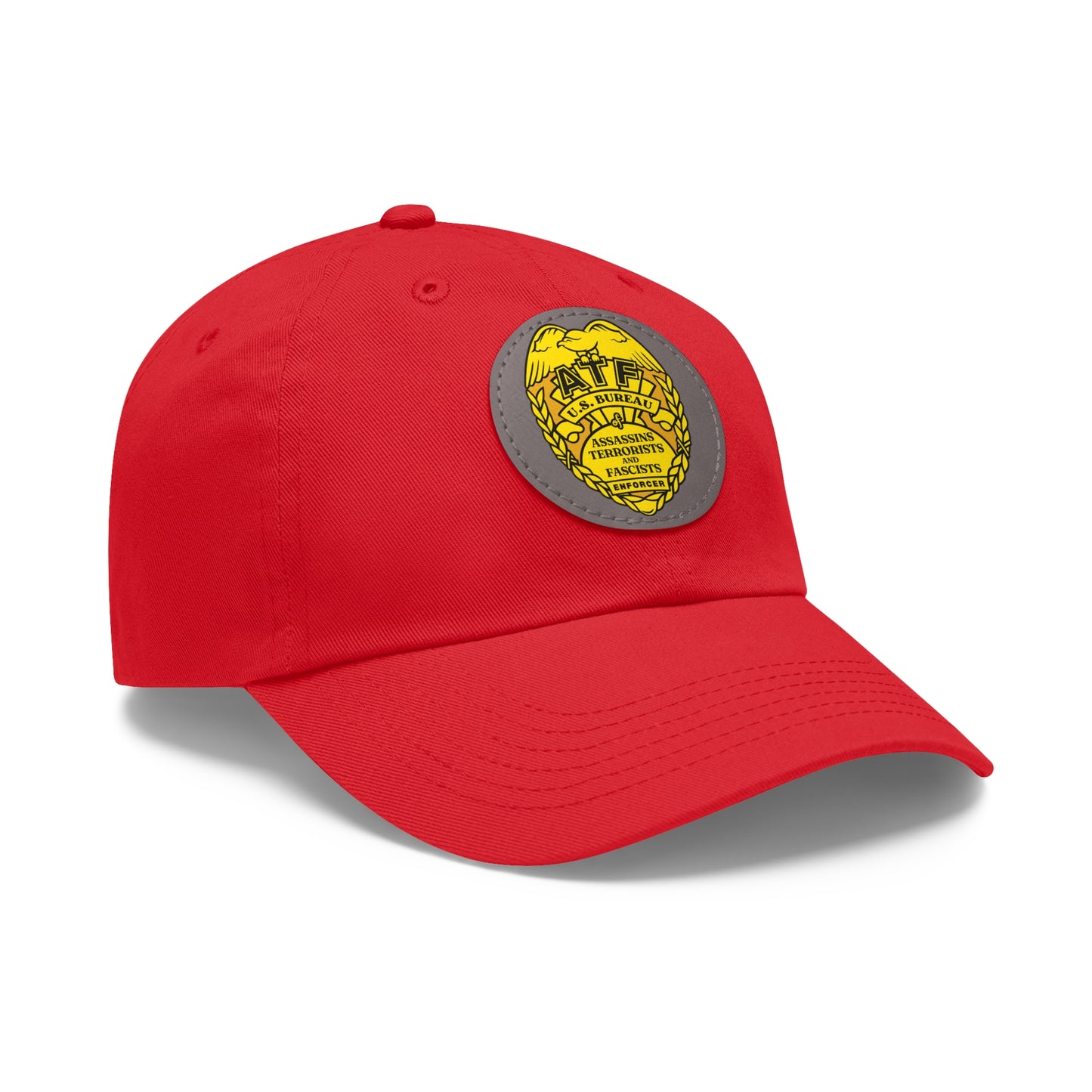 ATF! Dad Hat with Leather Patch (Round)