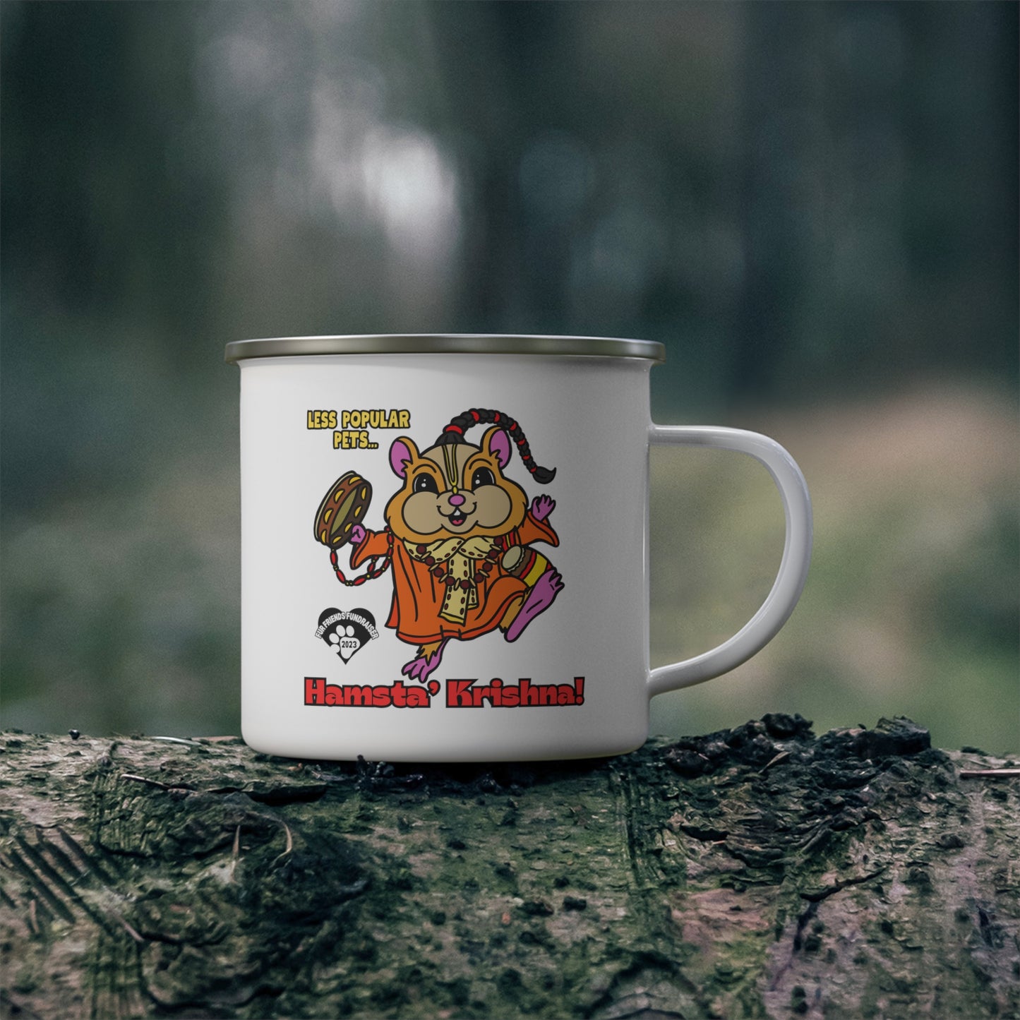 Hamsta' Krishna! Enamel Camping Mug