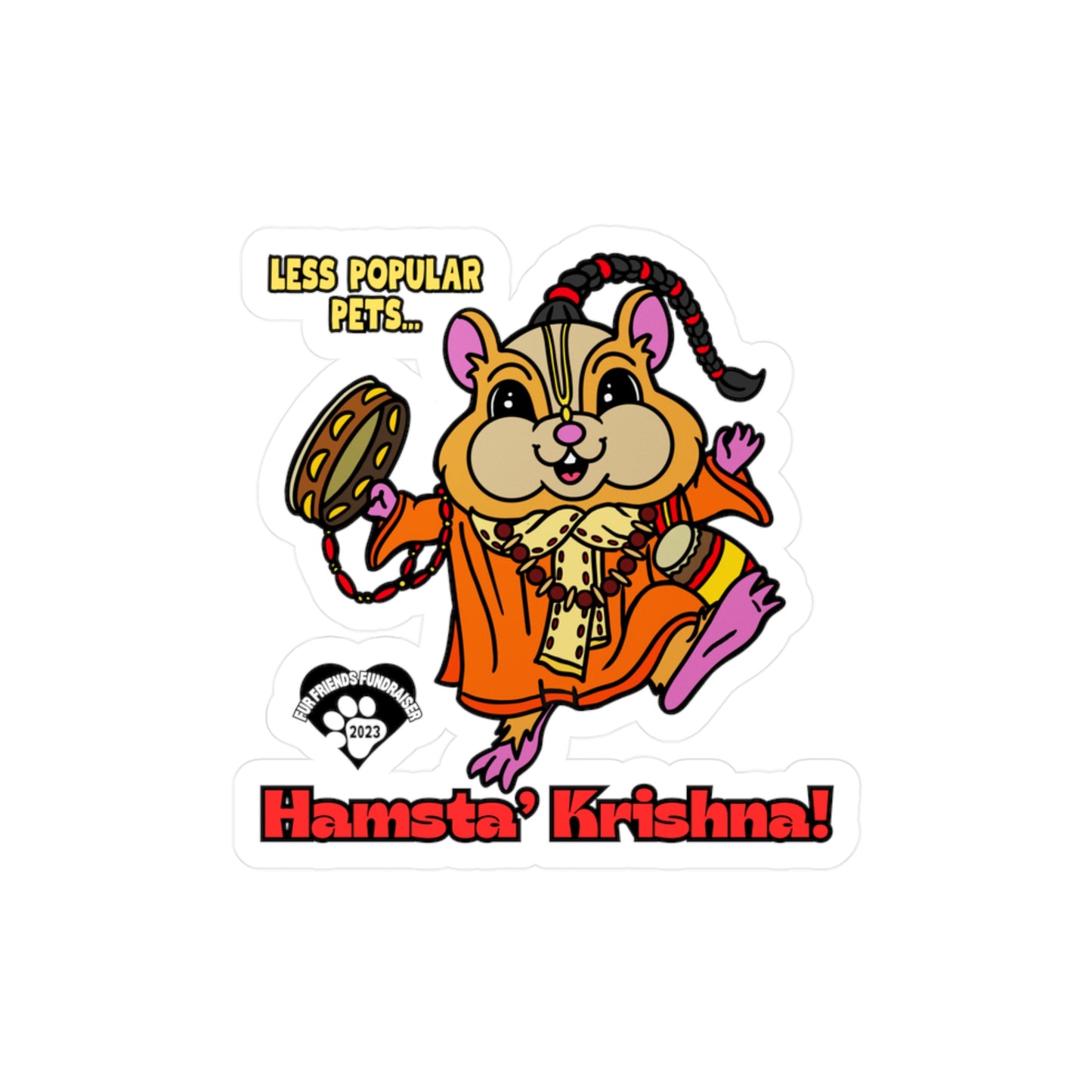Hamsta' Krishna! Kiss-Cut Vinyl Decals