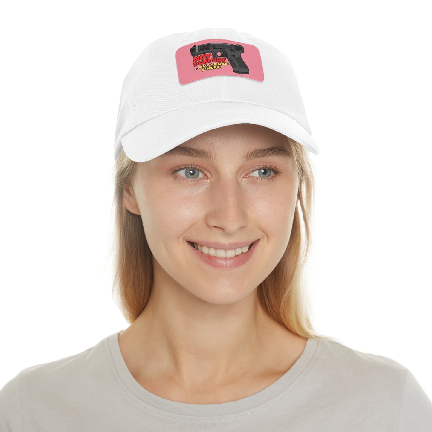 NOT Perfect! Dad Hat with Leather Patch (Rectangle)