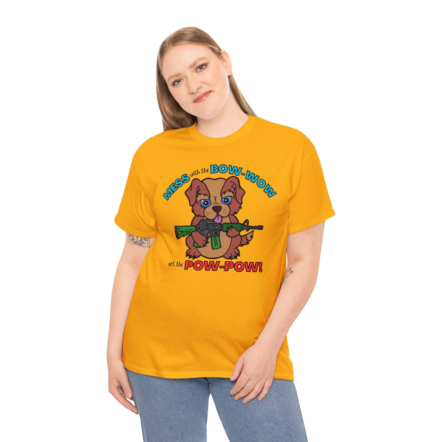 Mess with the Bow-Wow! Unisex Heavy Cotton Tee