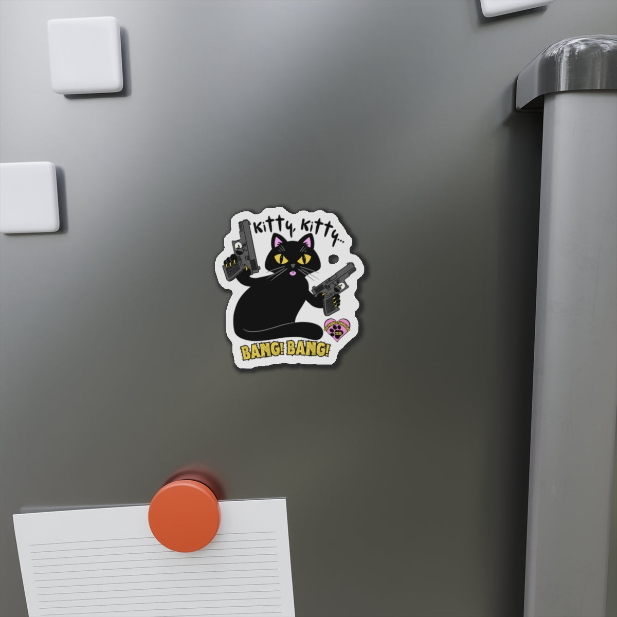 (FFF) Kitty, Kitty Bang, Bang! Die-Cut Magnets