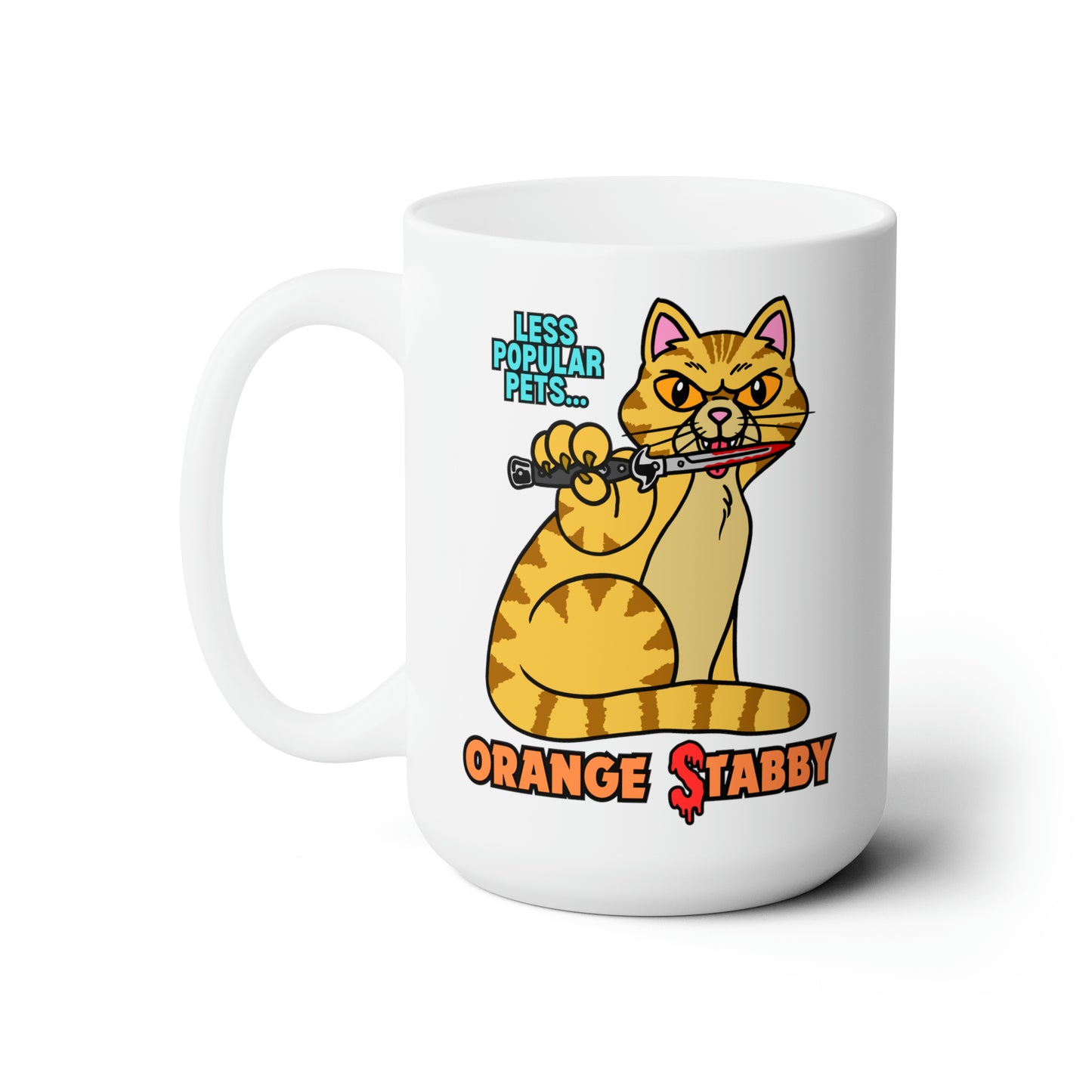 Stabby Cat! Ceramic Mug 15oz