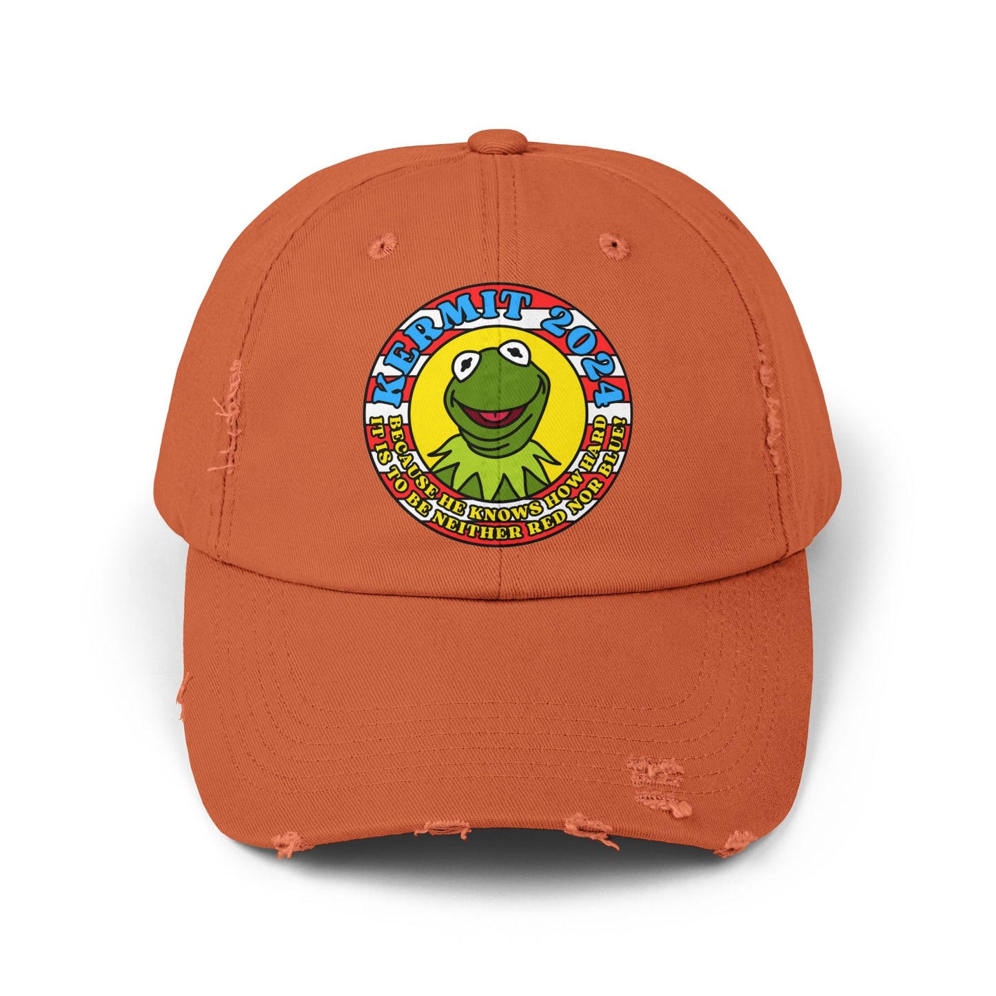 Kermit 2024! Unisex Distressed Cap