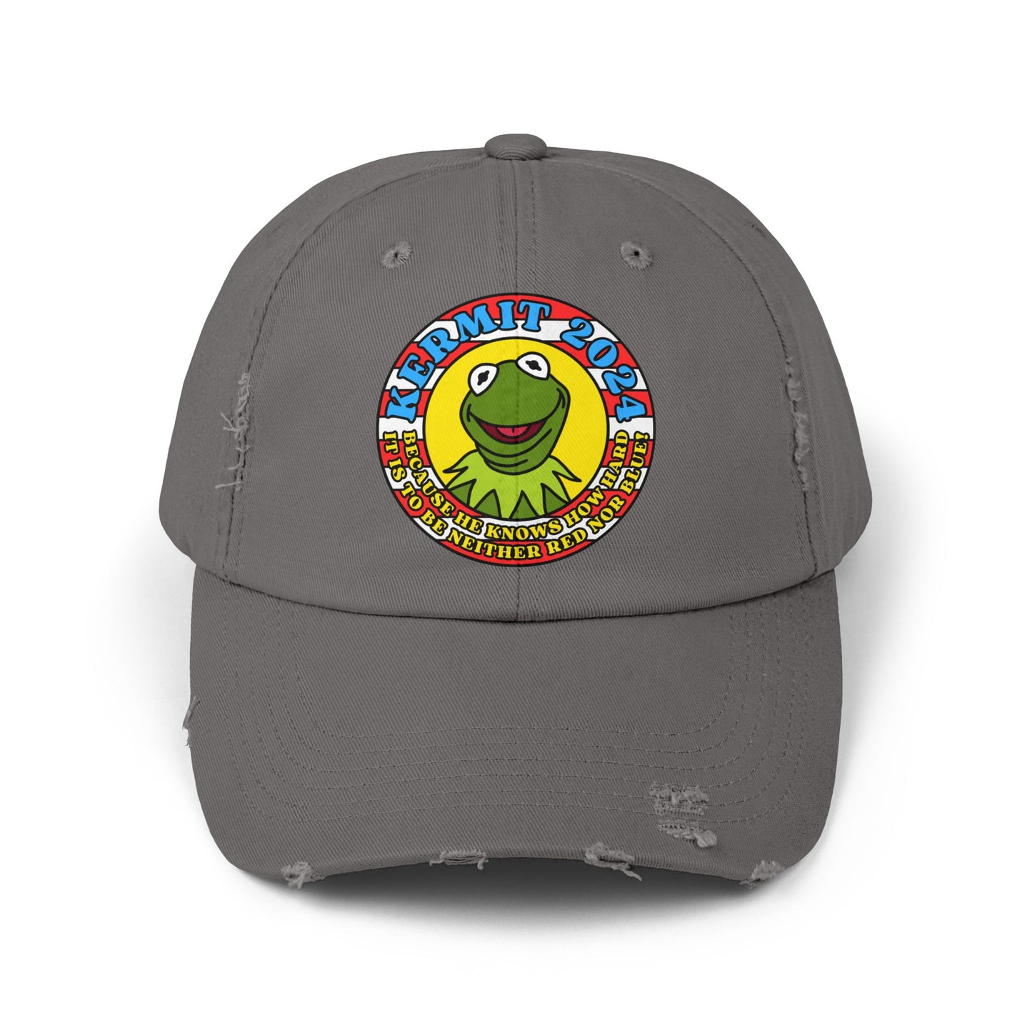 Kermit 2024! Unisex Distressed Cap