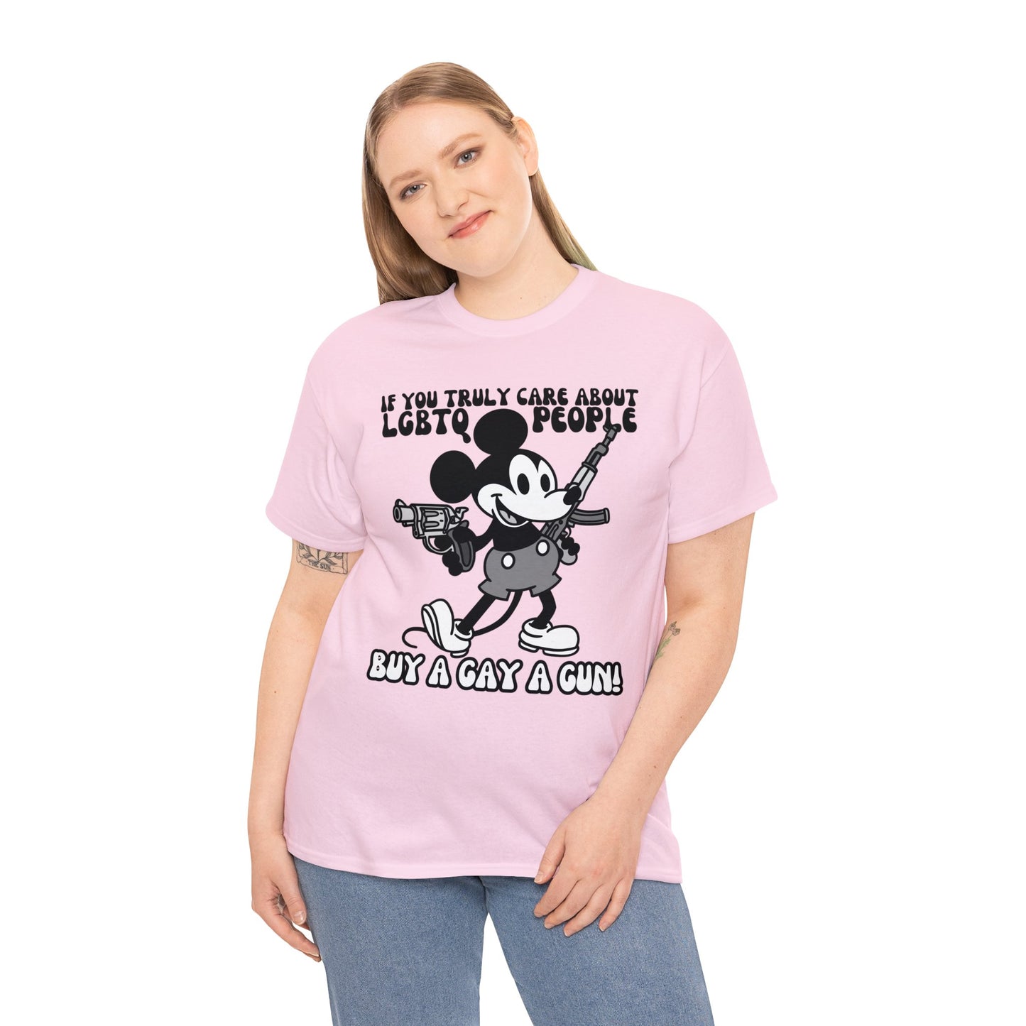 Buy a Gay a Gun! Unisex Heavy Cotton Tee