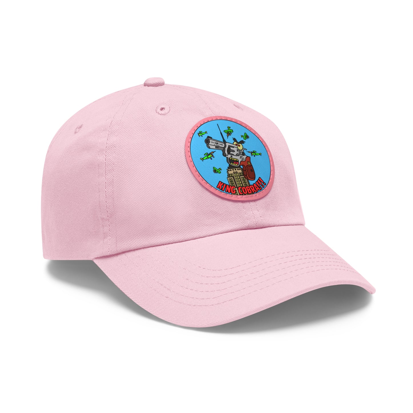 King Cobra!!! Dad Hat with Leather Patch (Round)