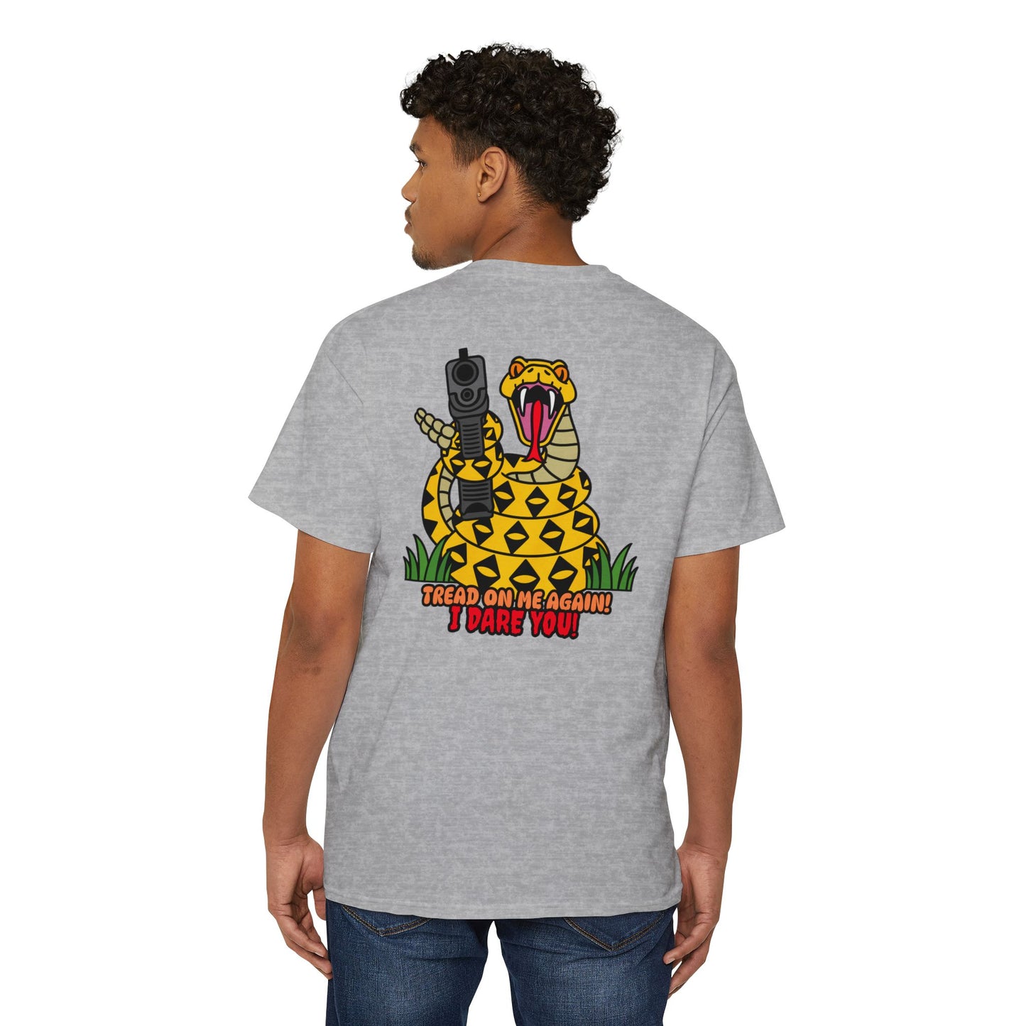 Tread On Me Again! I Dare You! heavy Pocket Tee
