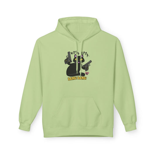 Kitty, Kitty, Bang, Bang! Unisex Midweight Softstyle Fleece Hoodie