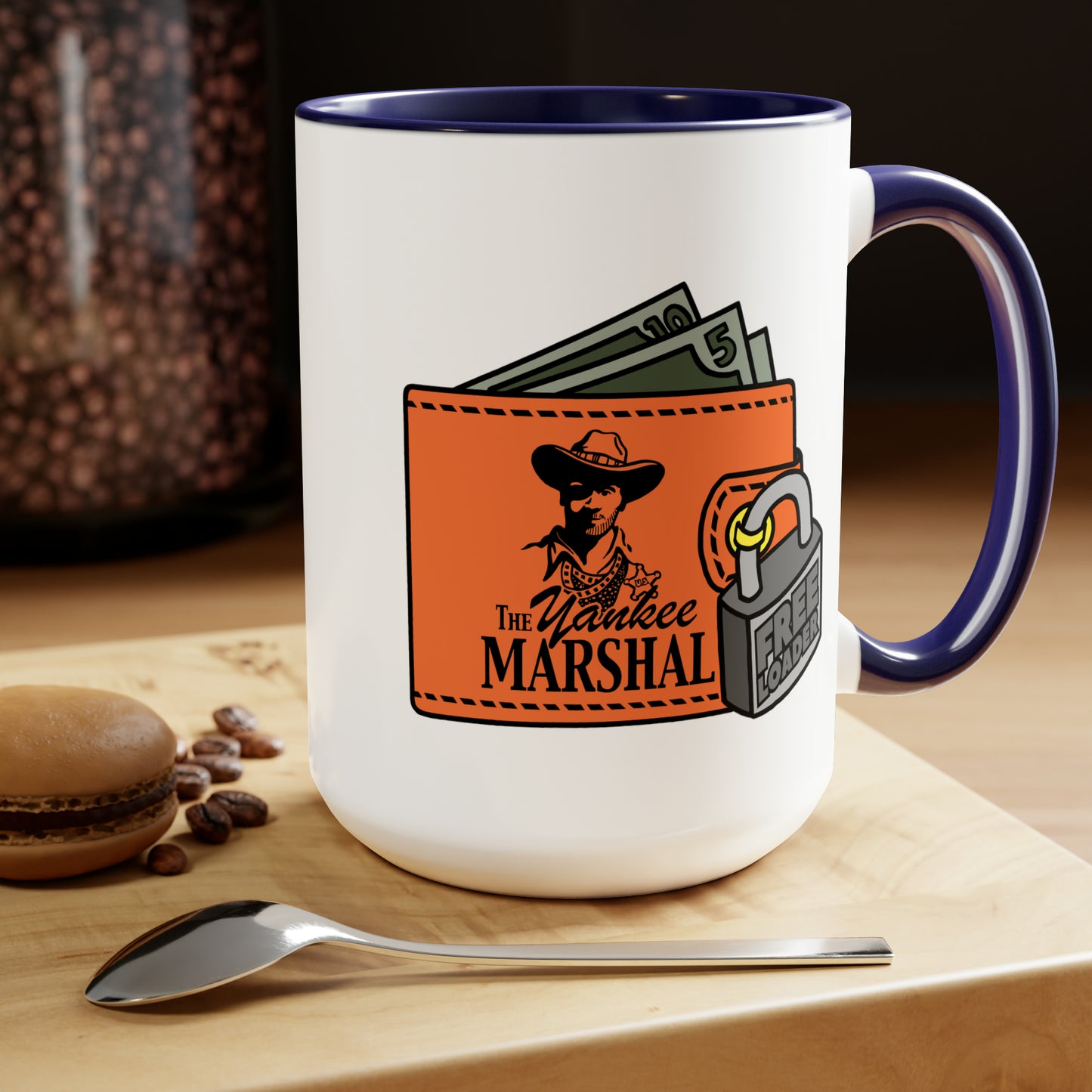 Freeloader Two-Tone Coffee Mugs, 15oz