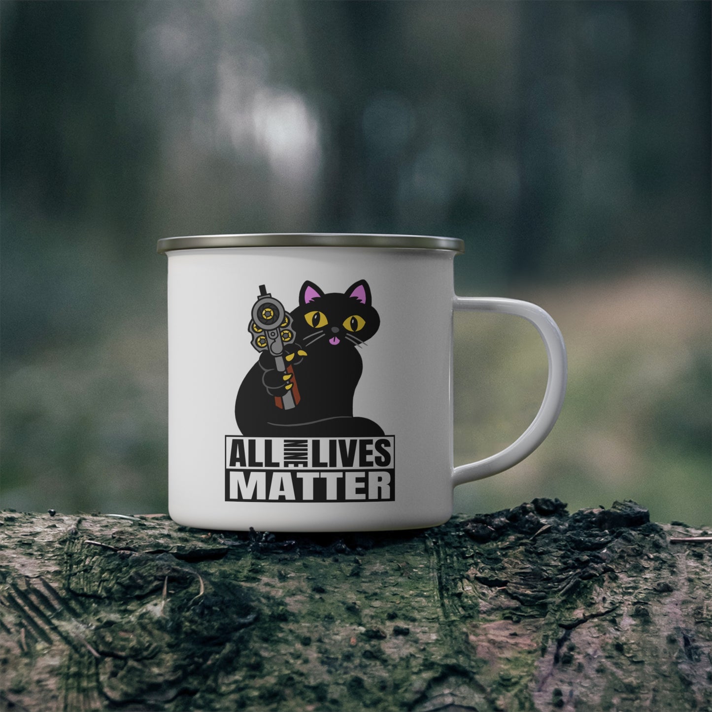 ALL9LIVES Matter! Enamel Camping Mug