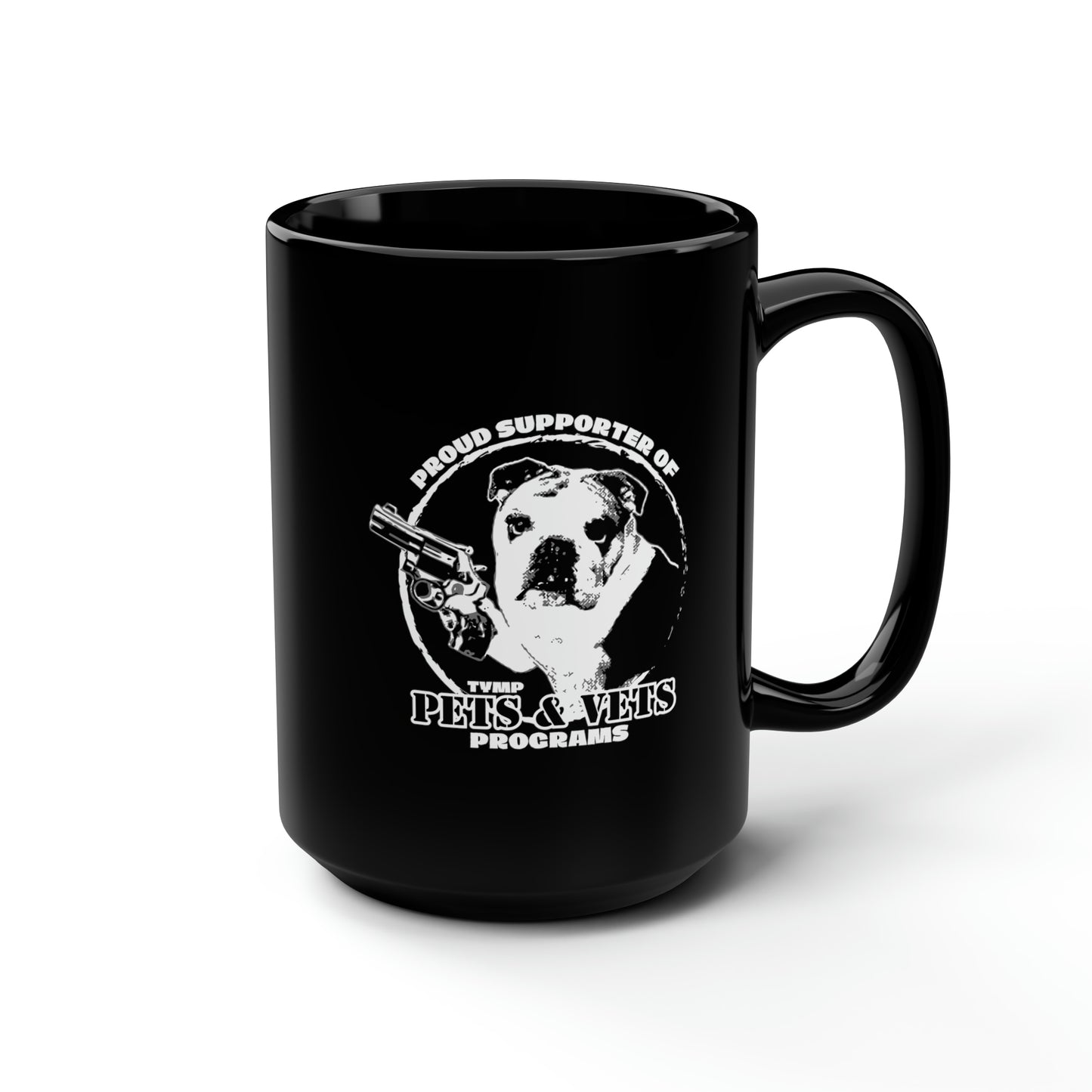 P&V Supporter Black Mug, 15oz