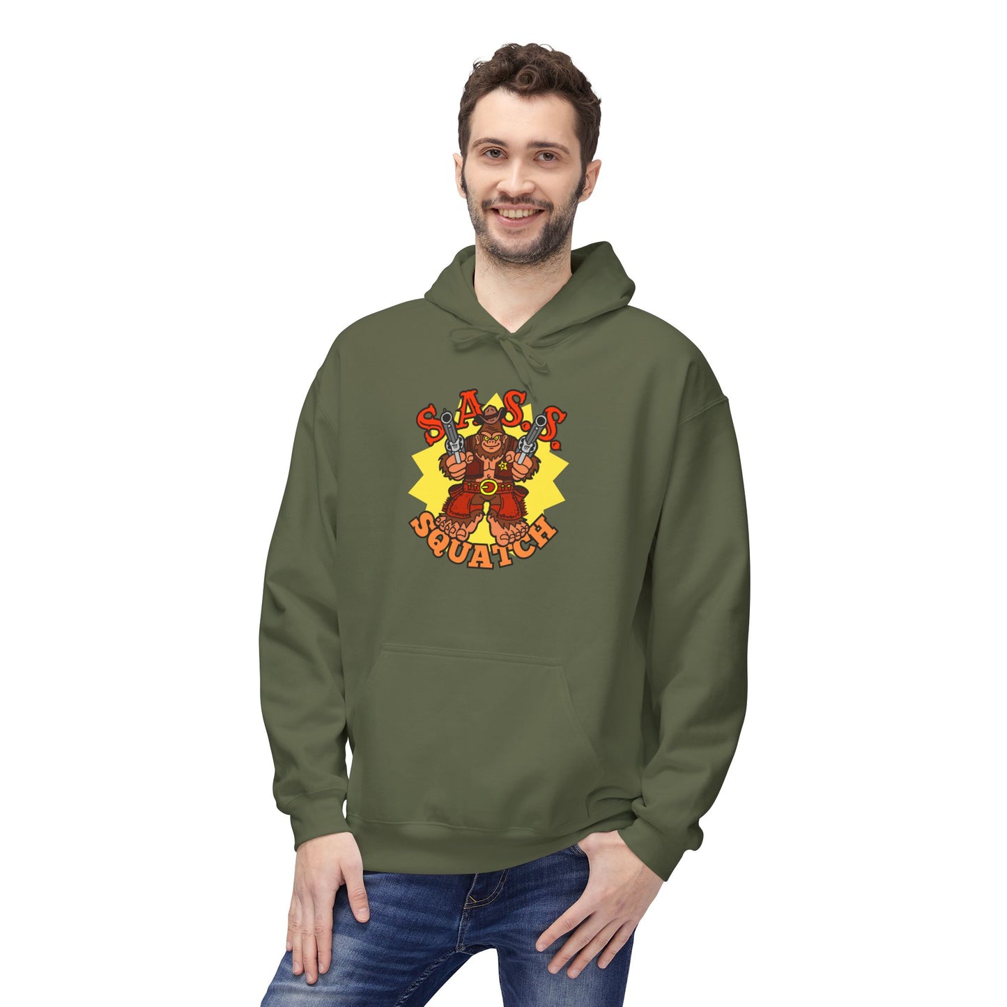 SASS-Squatch! Unisex Midweight Softstyle Fleece Hoodie