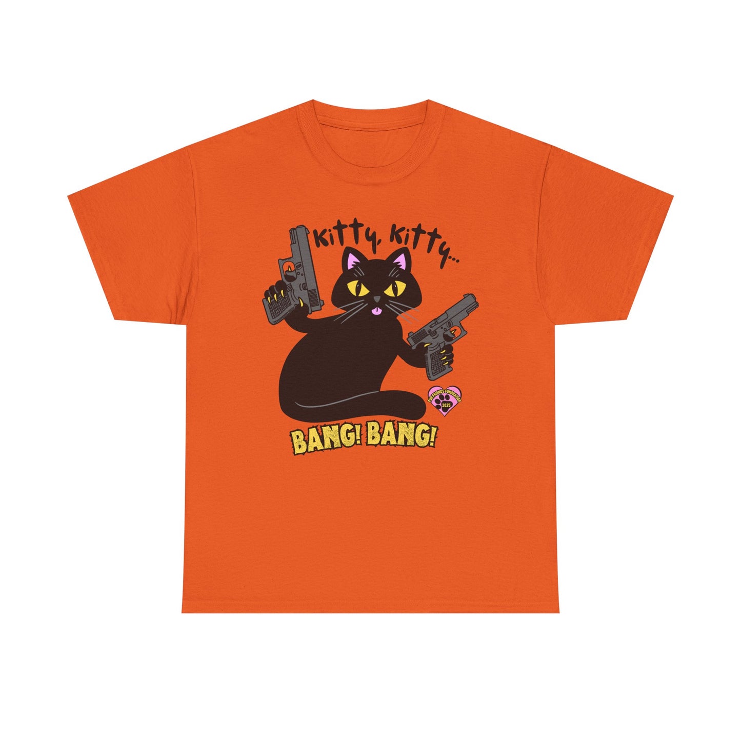 (FFF) Kitty, Kitty Bang, Bang! Unisex Heavy Cotton Tee