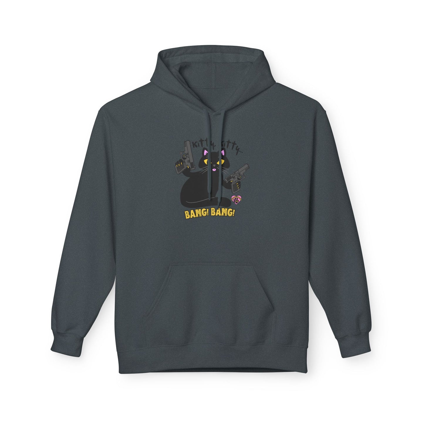 Kitty, Kitty, Bang, Bang! Unisex Midweight Softstyle Fleece Hoodie