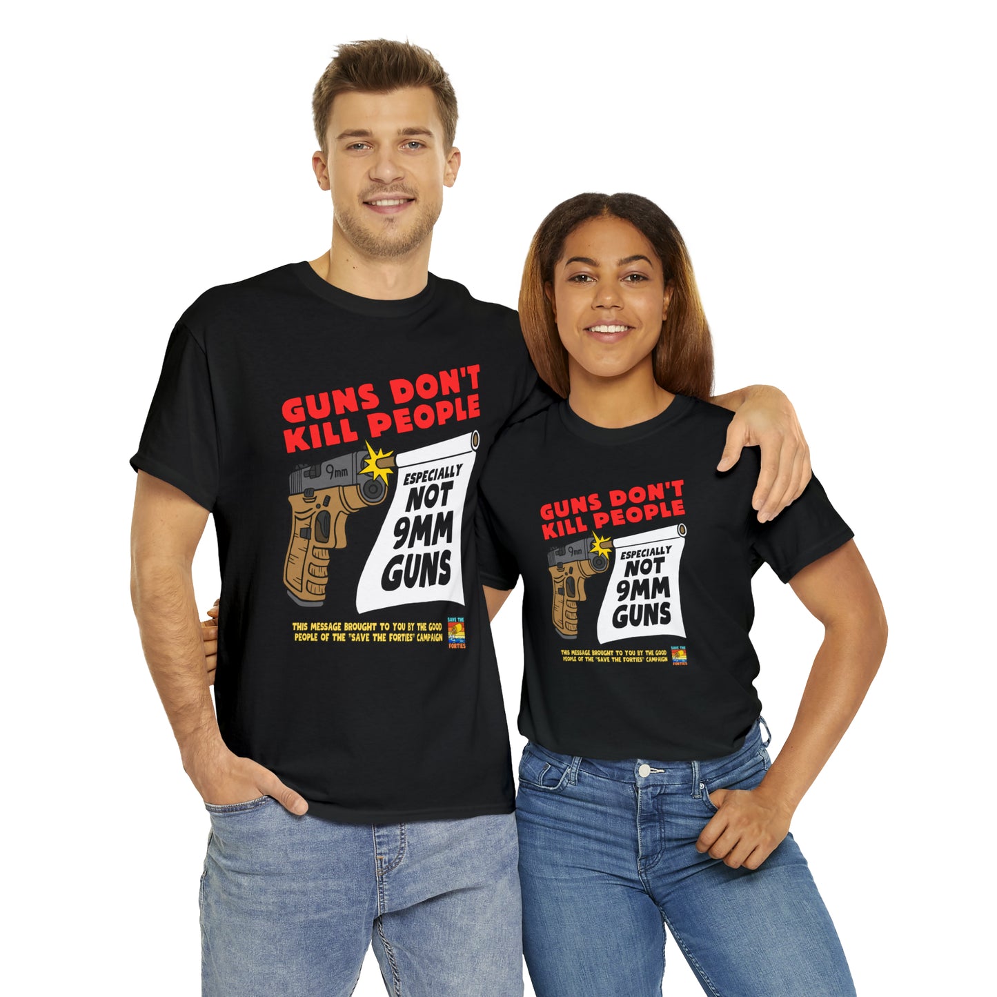 Guns Don't Kill Unisex Heavy Cotton Tee