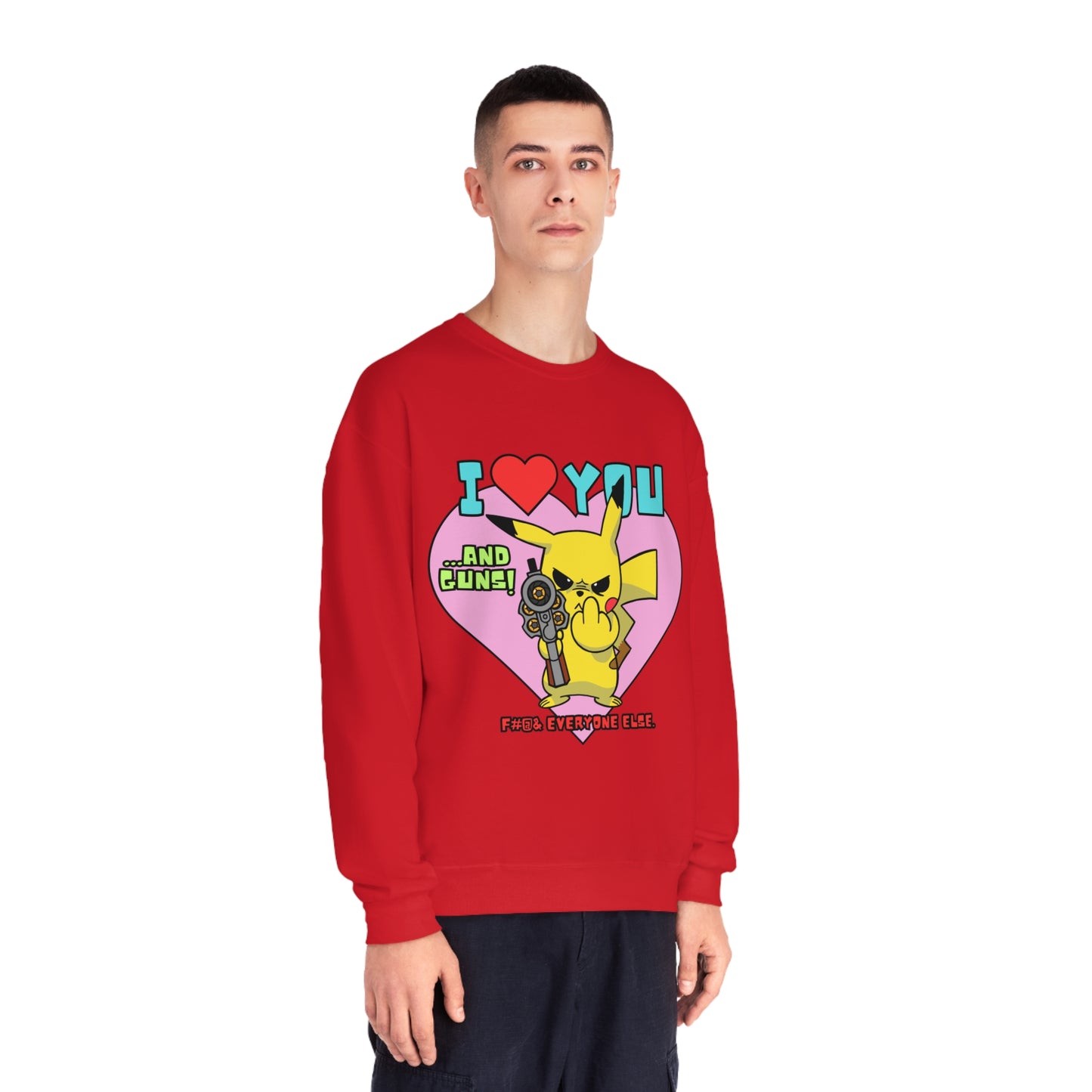 I Love You & Guns! Unisex NuBlend® Crewneck Sweatshirt