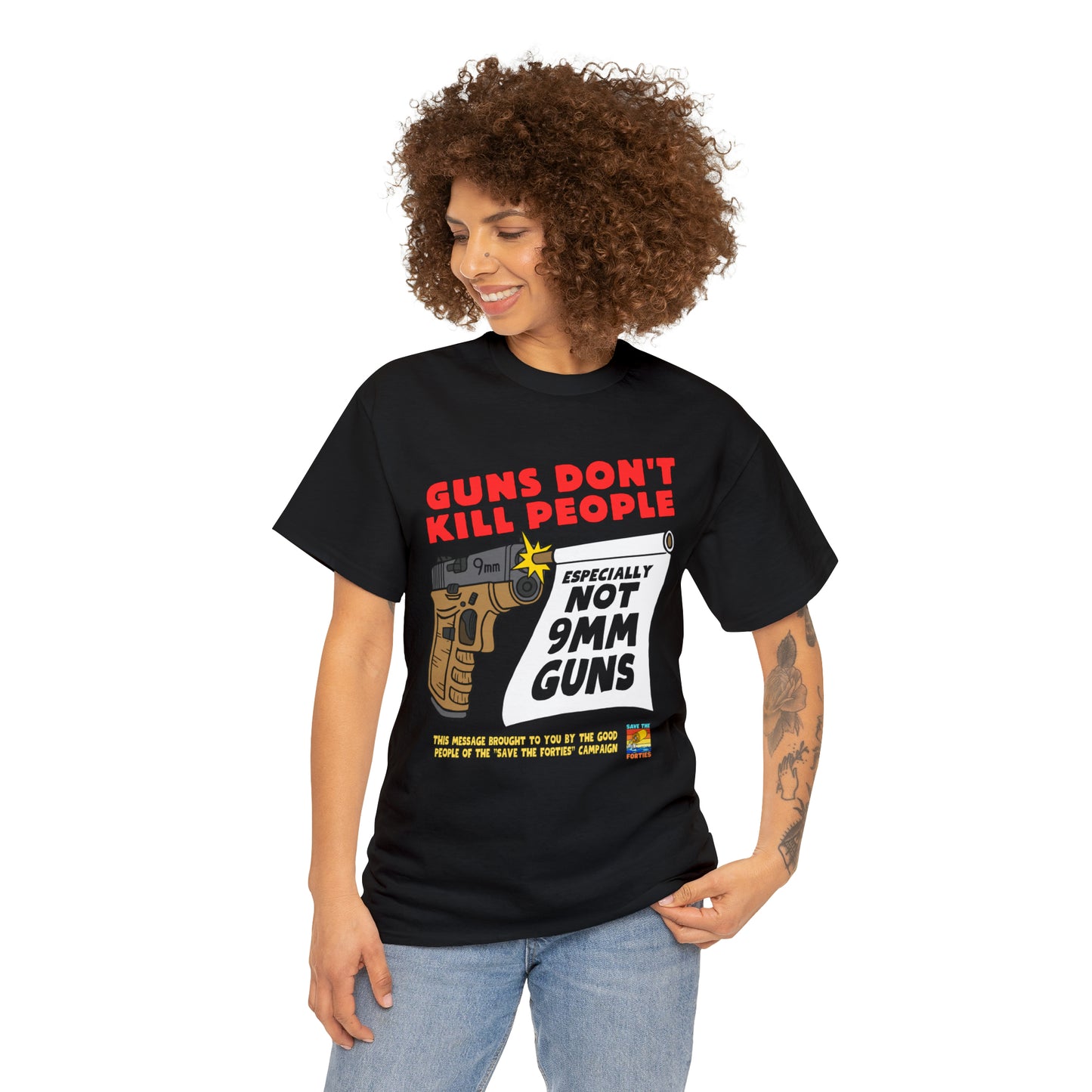 Guns Don't Kill Unisex Heavy Cotton Tee