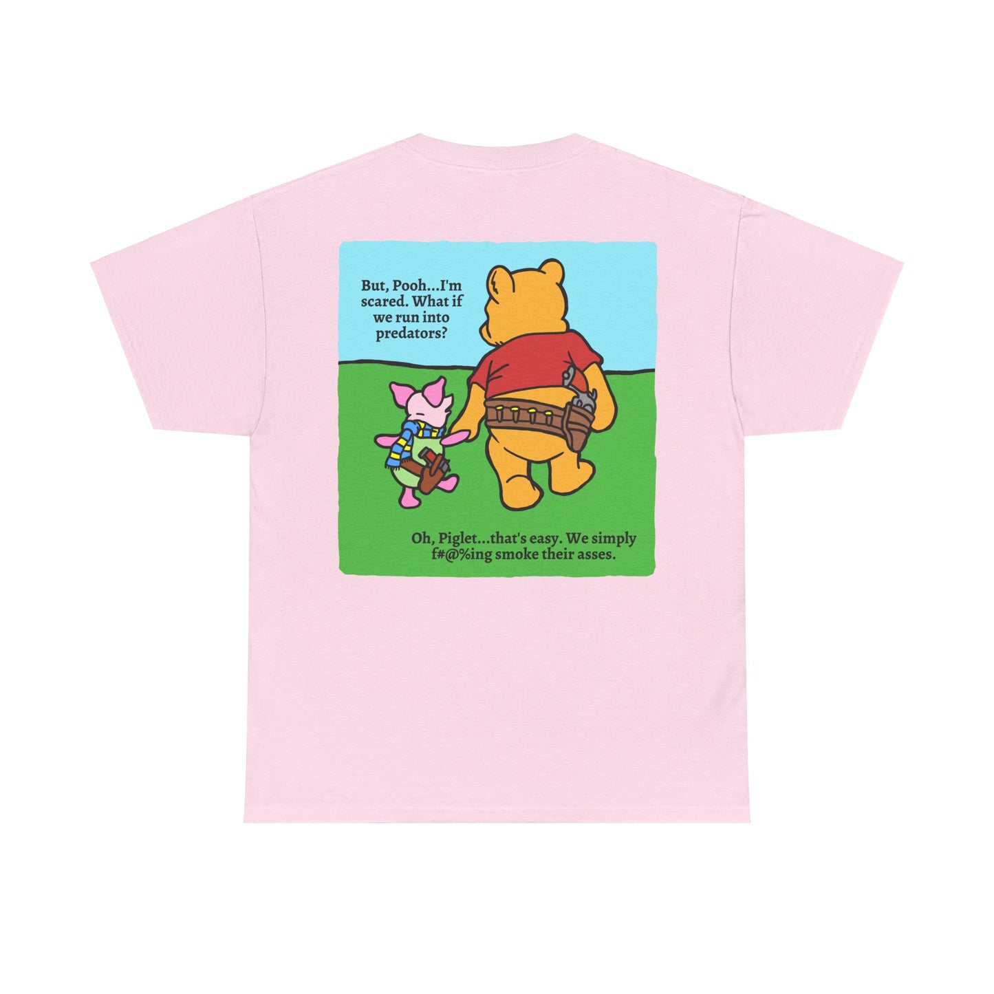 Pew & Piglet! (backside print) Unisex Heavy Cotton Tee