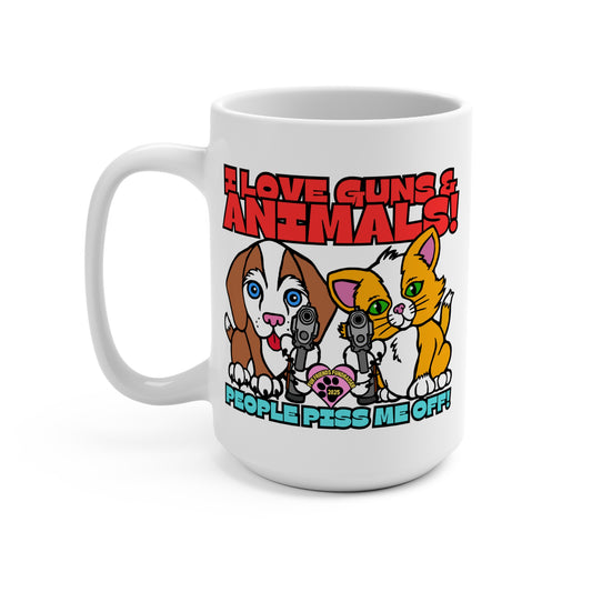 (FFF) I Love Guns & Animals! Mug 15oz
