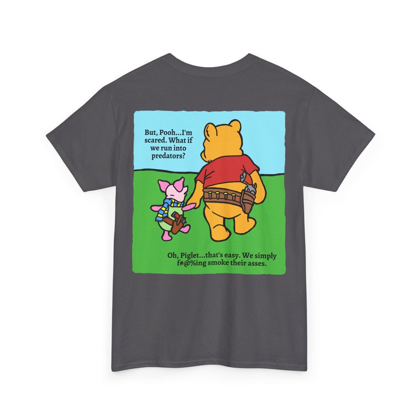 Pew & Piglet! (backside print) Unisex Heavy Cotton Tee