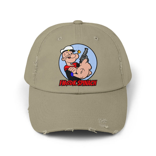 F#@k Spinach! Unisex Distressed Cap