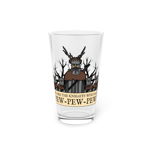 Knights of Pew! Pint Glass, 16oz