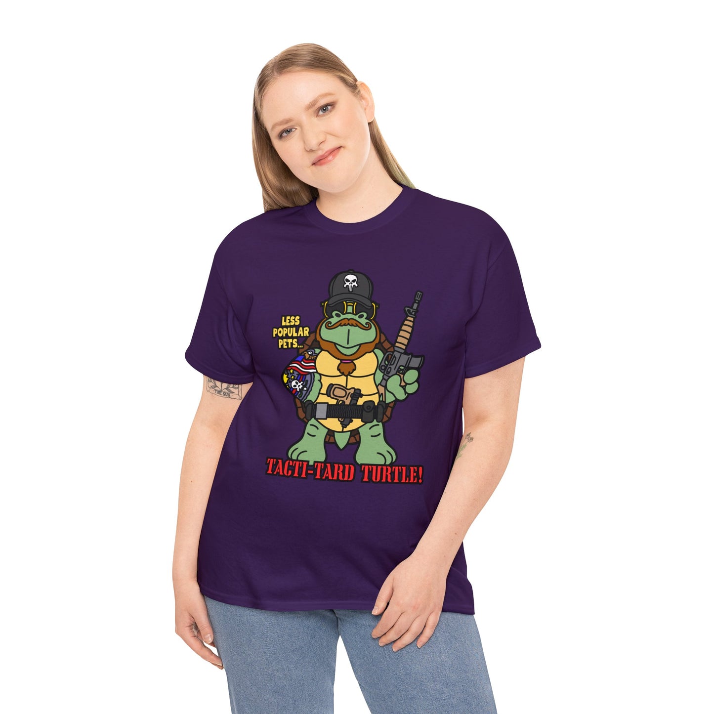 Tacti-Tard Turtle! Unisex Heavy Cotton Tee
