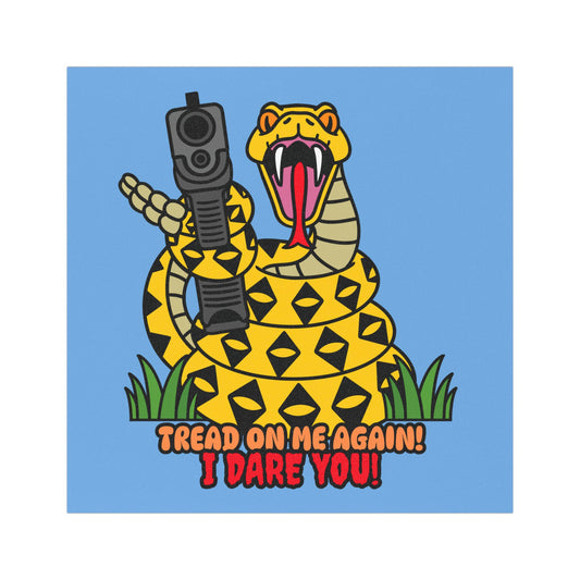 Bold Snake Car Magnet - "Tread on Me Again! I Dare You!"