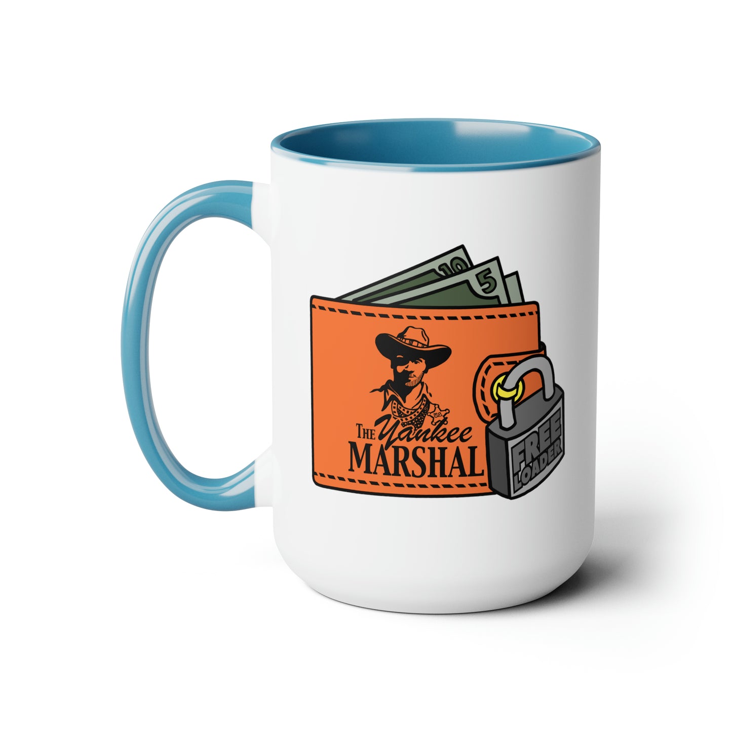 Freeloader Two-Tone Coffee Mugs, 15oz