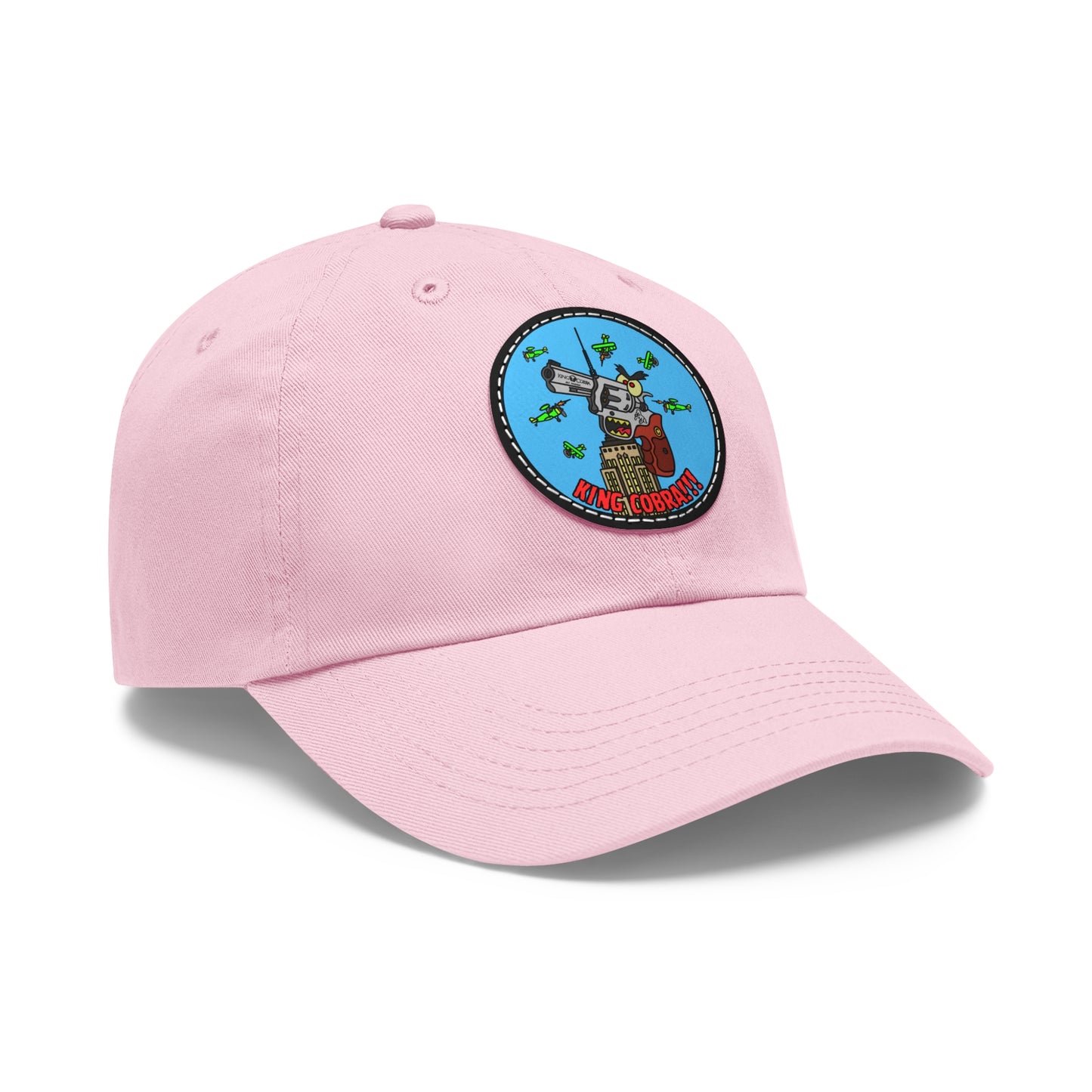 King Cobra!!! Dad Hat with Leather Patch (Round)