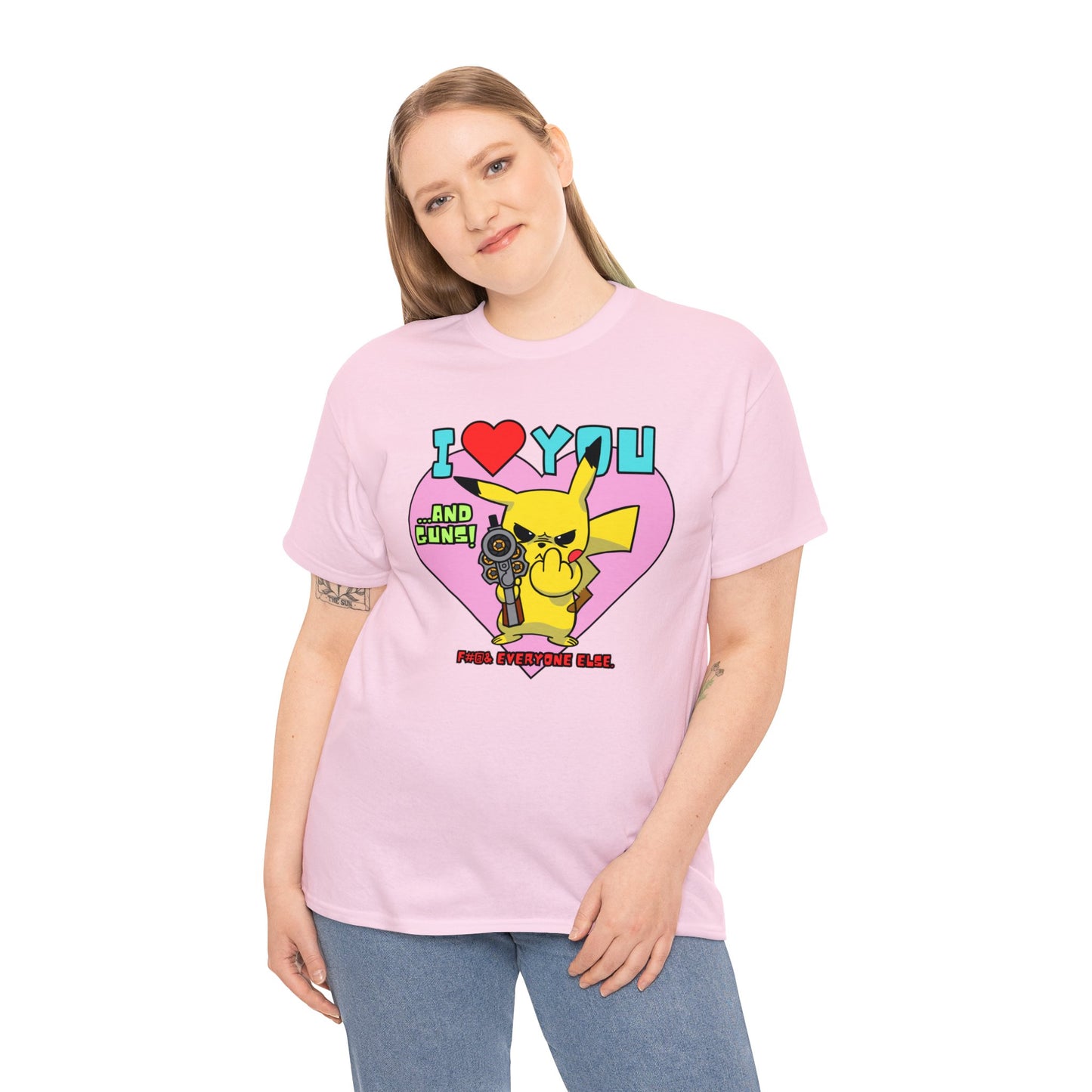 I Love You & Guns! Unisex Heavy Cotton Tee