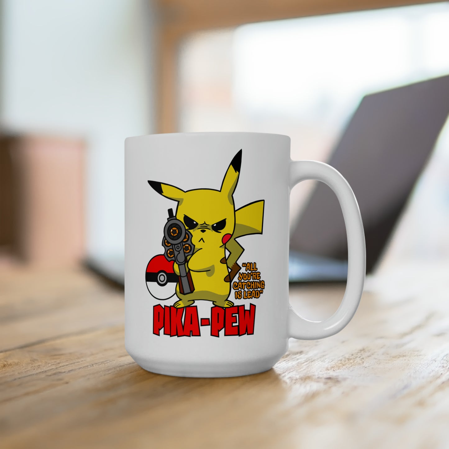 PIKA-PEW Ceramic Mug 15oz