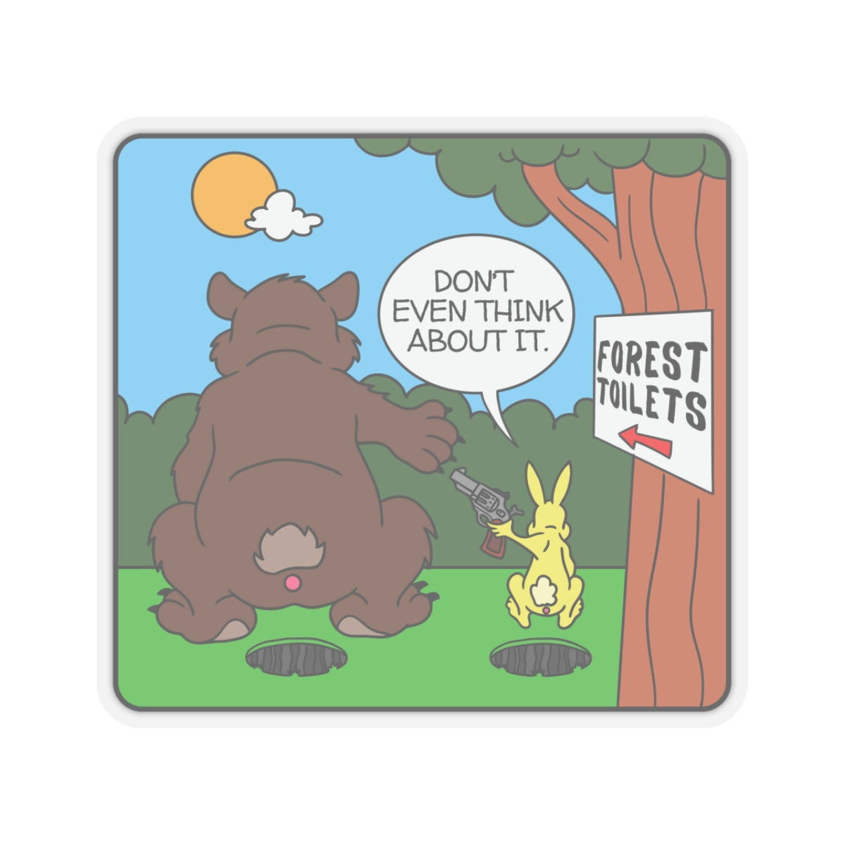 Don't Even Think About It! Kiss-Cut Stickers