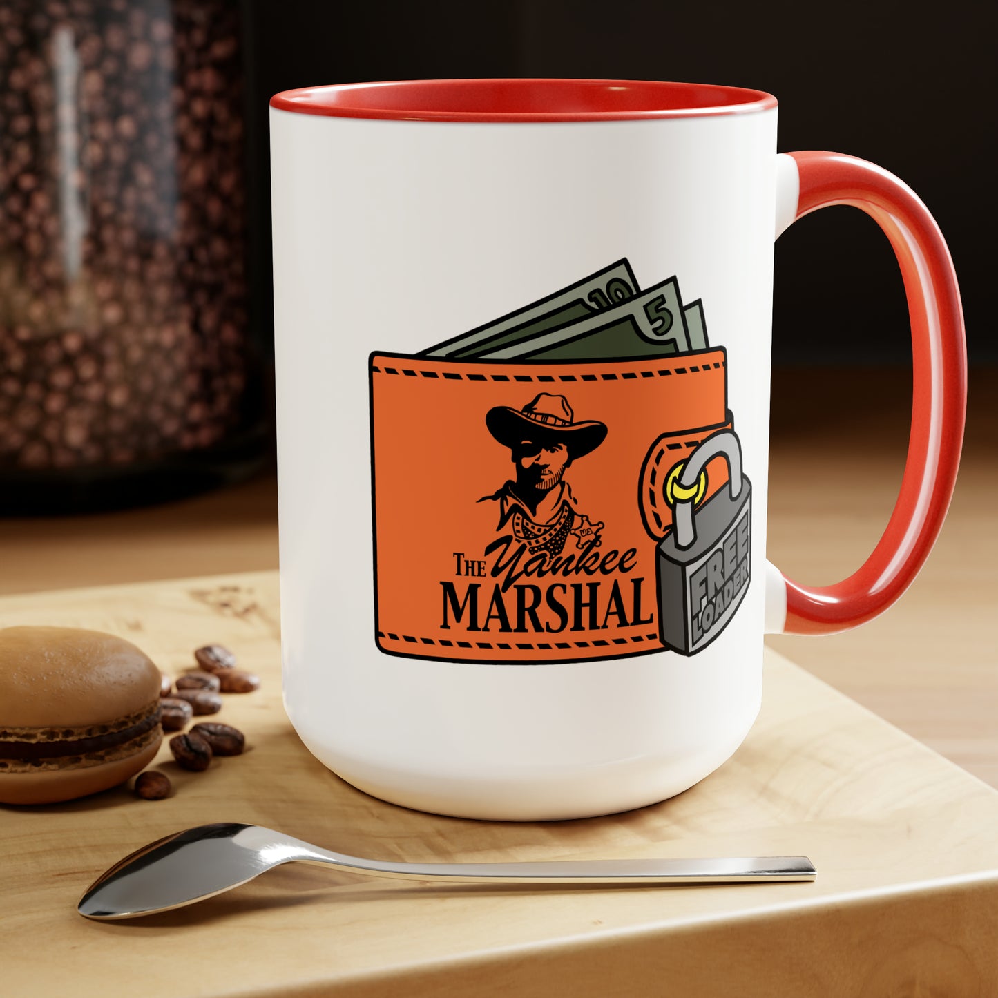 Freeloader Two-Tone Coffee Mugs, 15oz