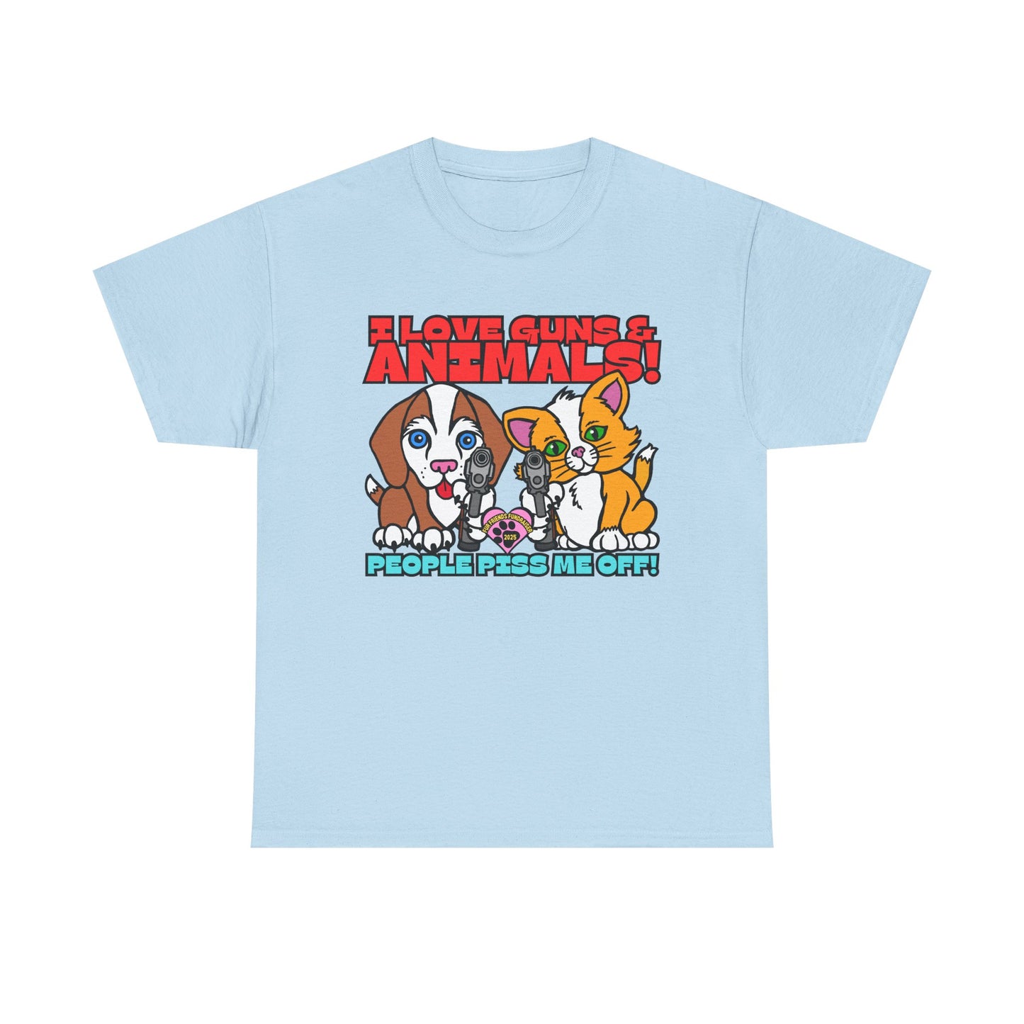 (FFF) I Love Guns & Animals! Unisex Heavy Cotton Tee