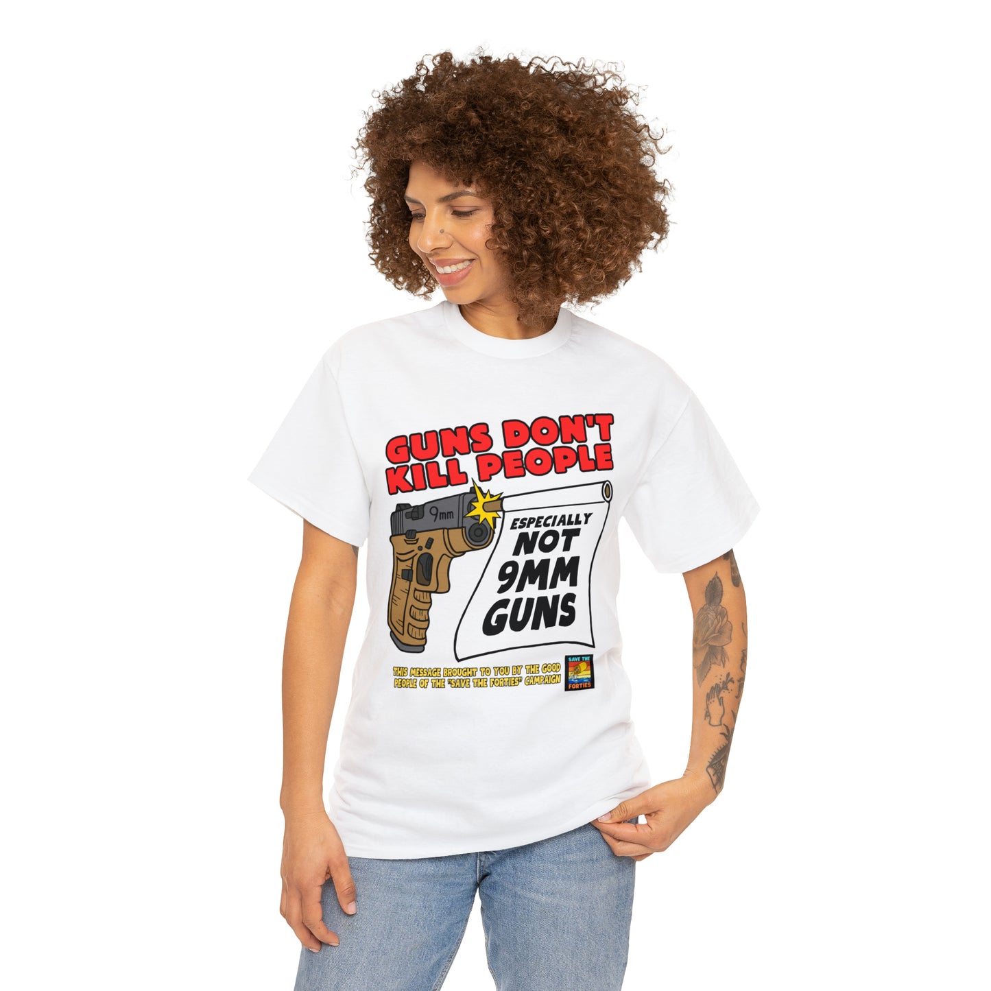 Guns Don't Kill Unisex Heavy Cotton Tee