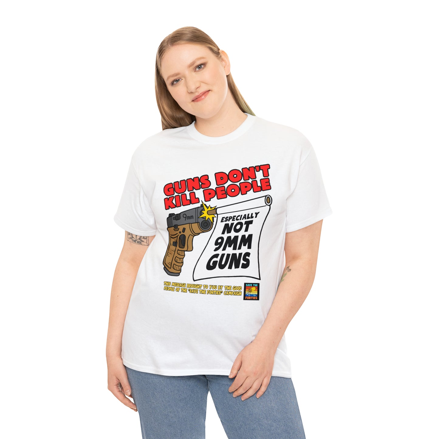 Guns Don't Kill Unisex Heavy Cotton Tee