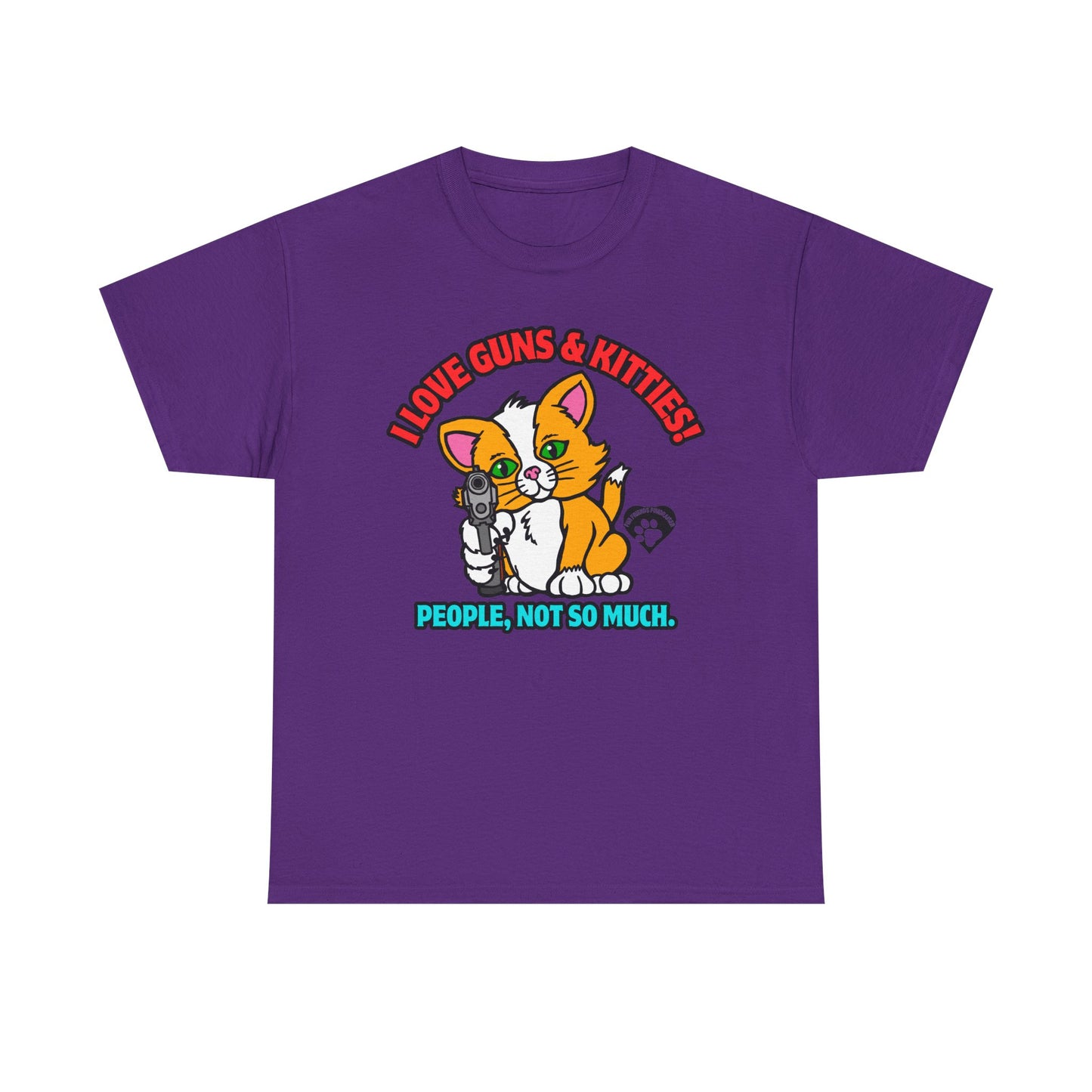 I LOVE Guns & Kitties! Unisex Heavy Cotton Tee