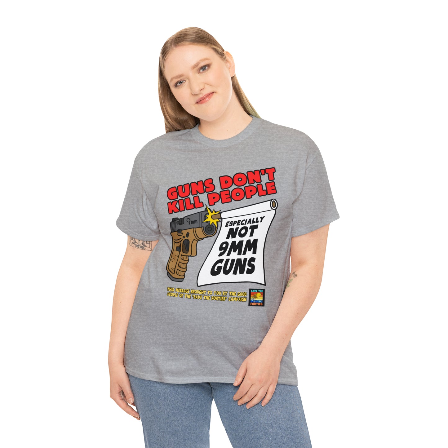 Guns Don't Kill Unisex Heavy Cotton Tee