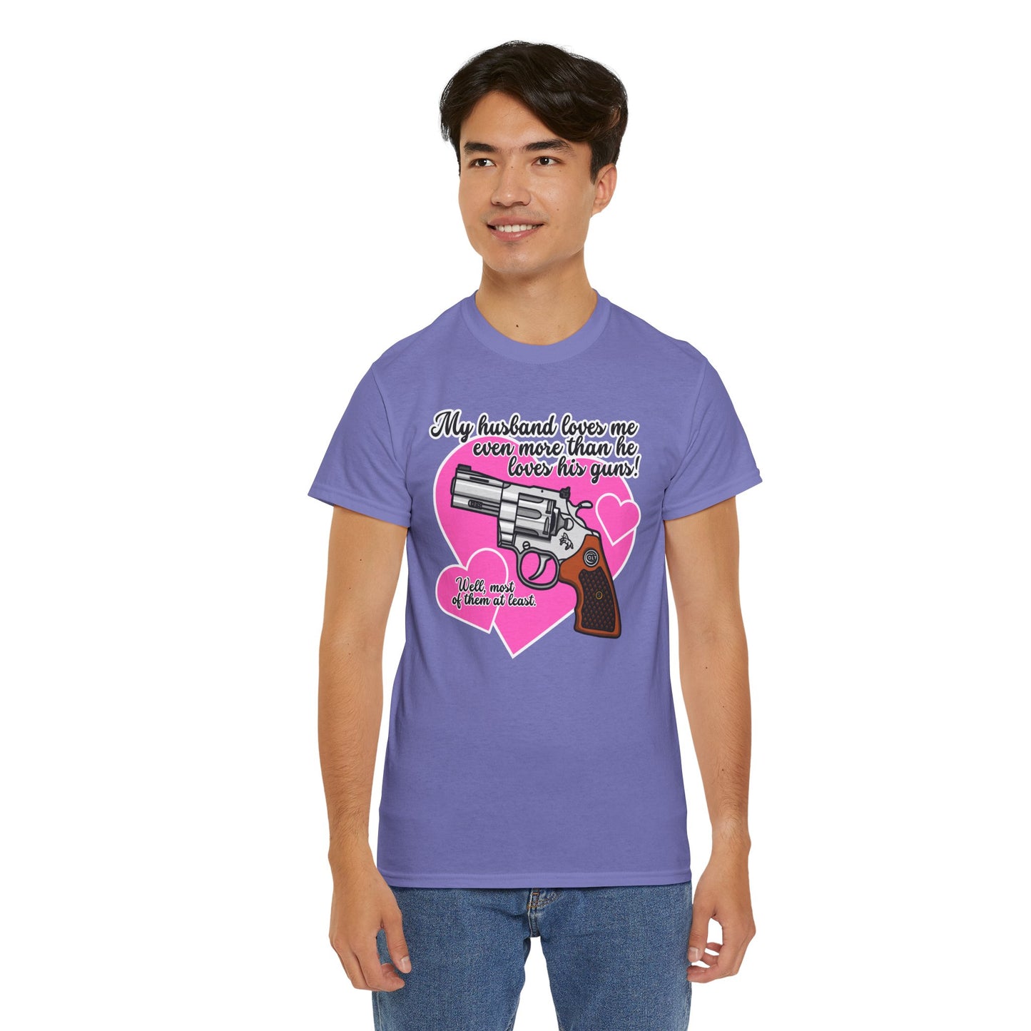 My Husband Loves Me...! Unisex Heavy Cotton Tee