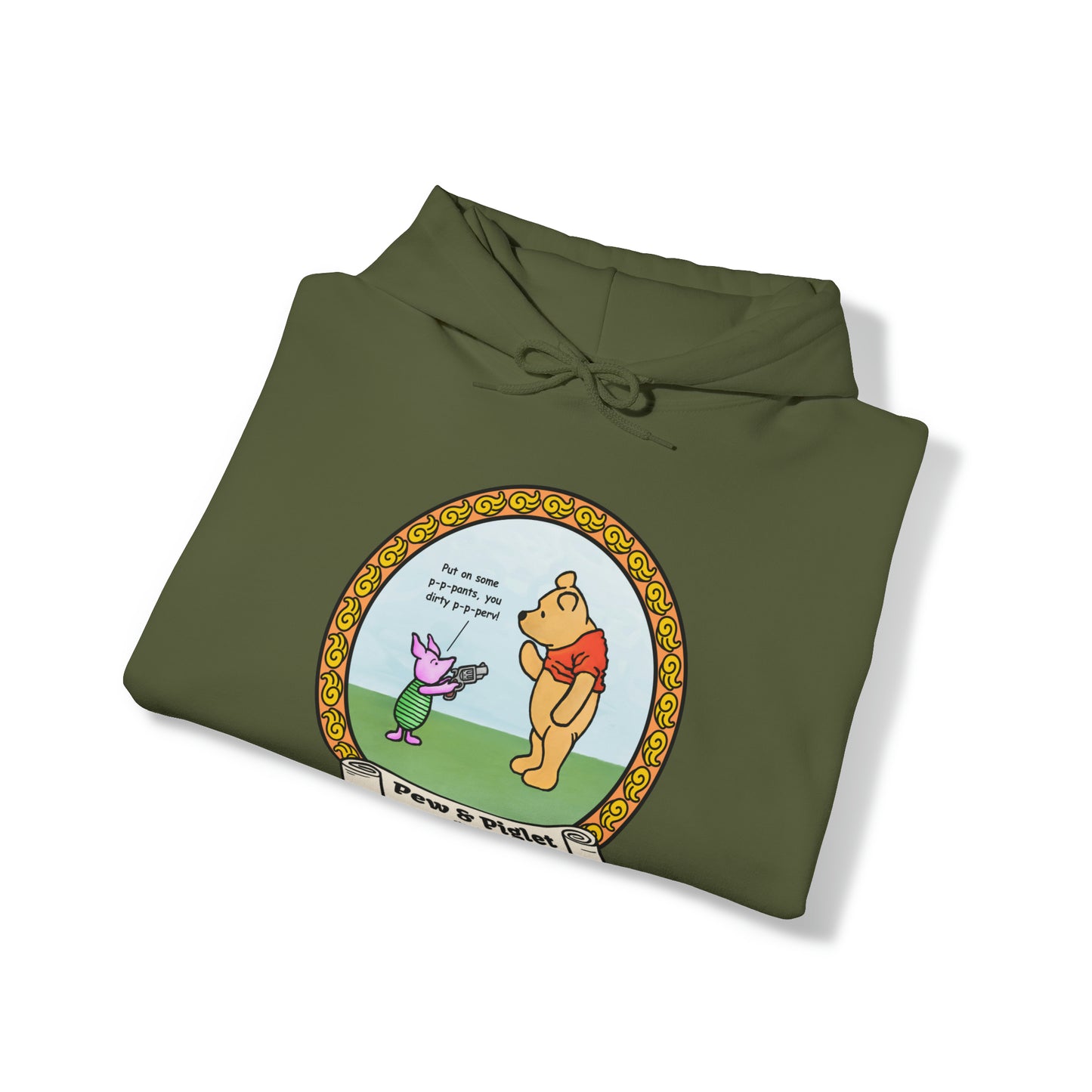Piglet Gets a Gat! Unisex Heavy Blend™ Hooded Sweatshirt