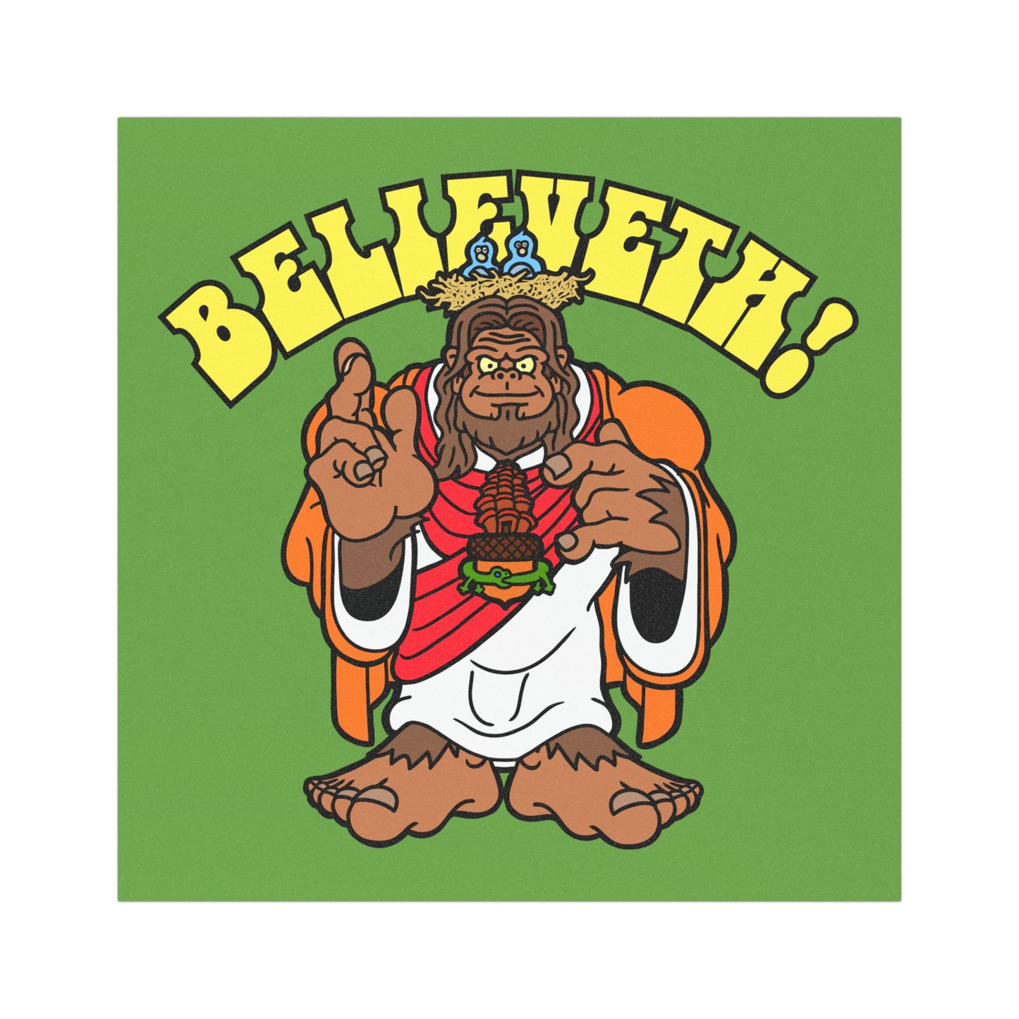 Believeth! (Bigfoot Jesus) Car Magnets