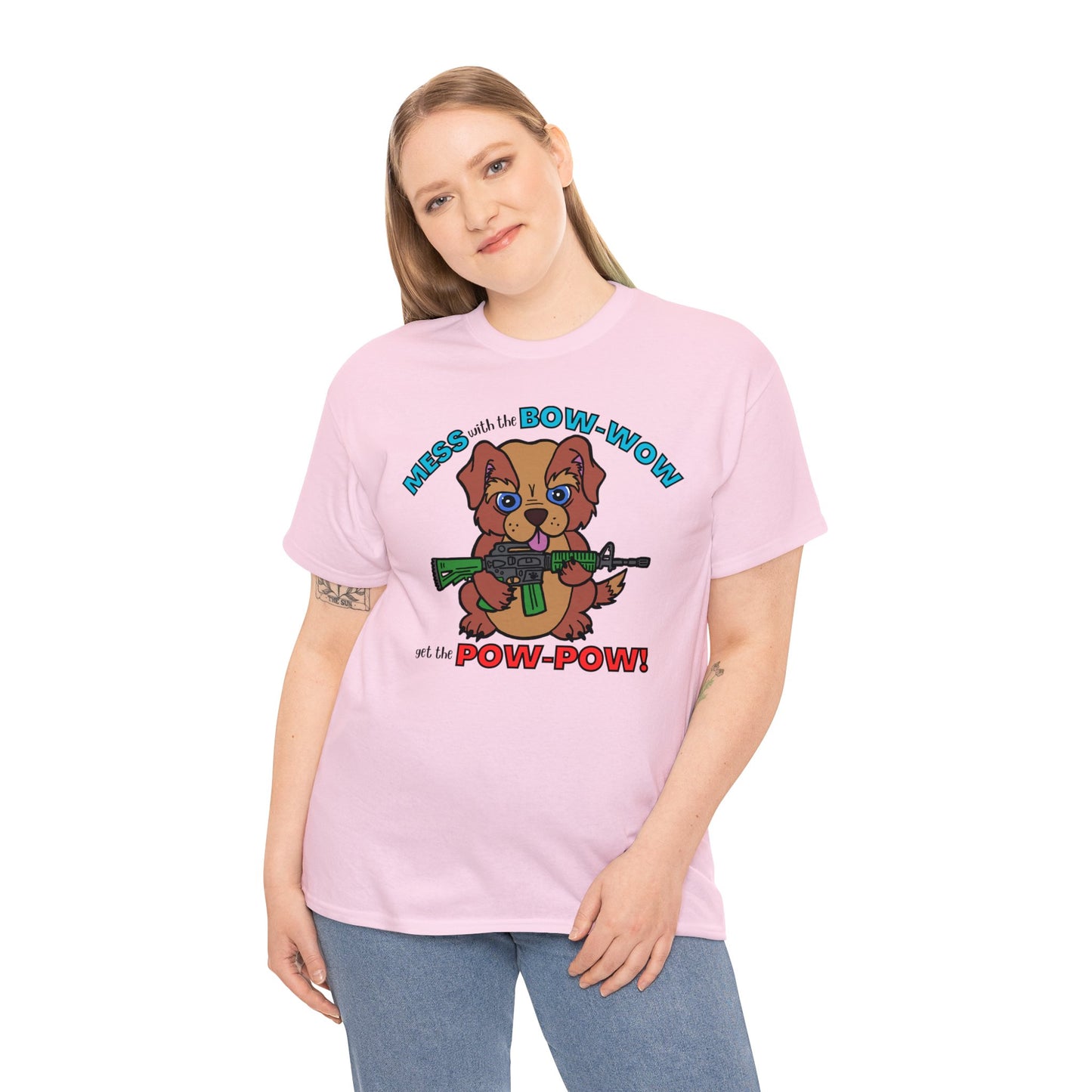 Mess with the Bow-Wow! Unisex Heavy Cotton Tee