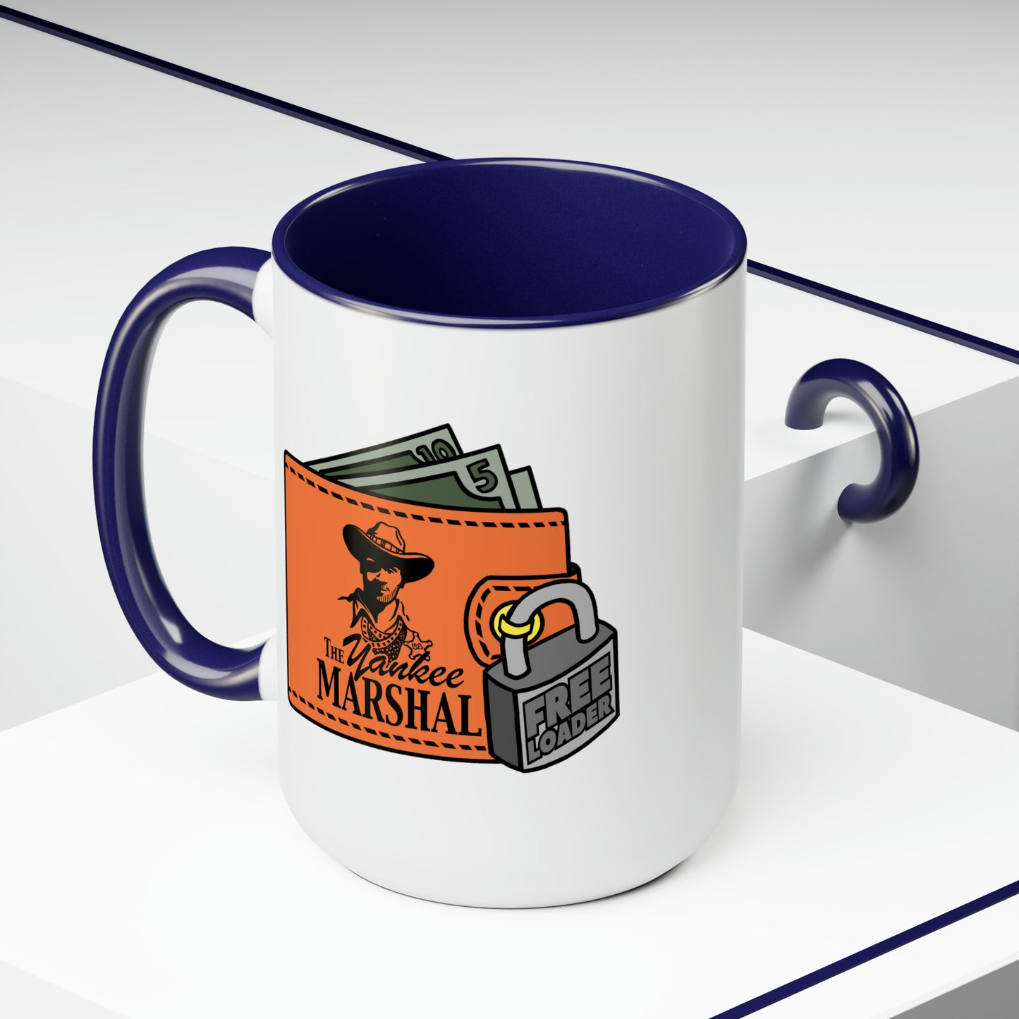 Freeloader Two-Tone Coffee Mugs, 15oz