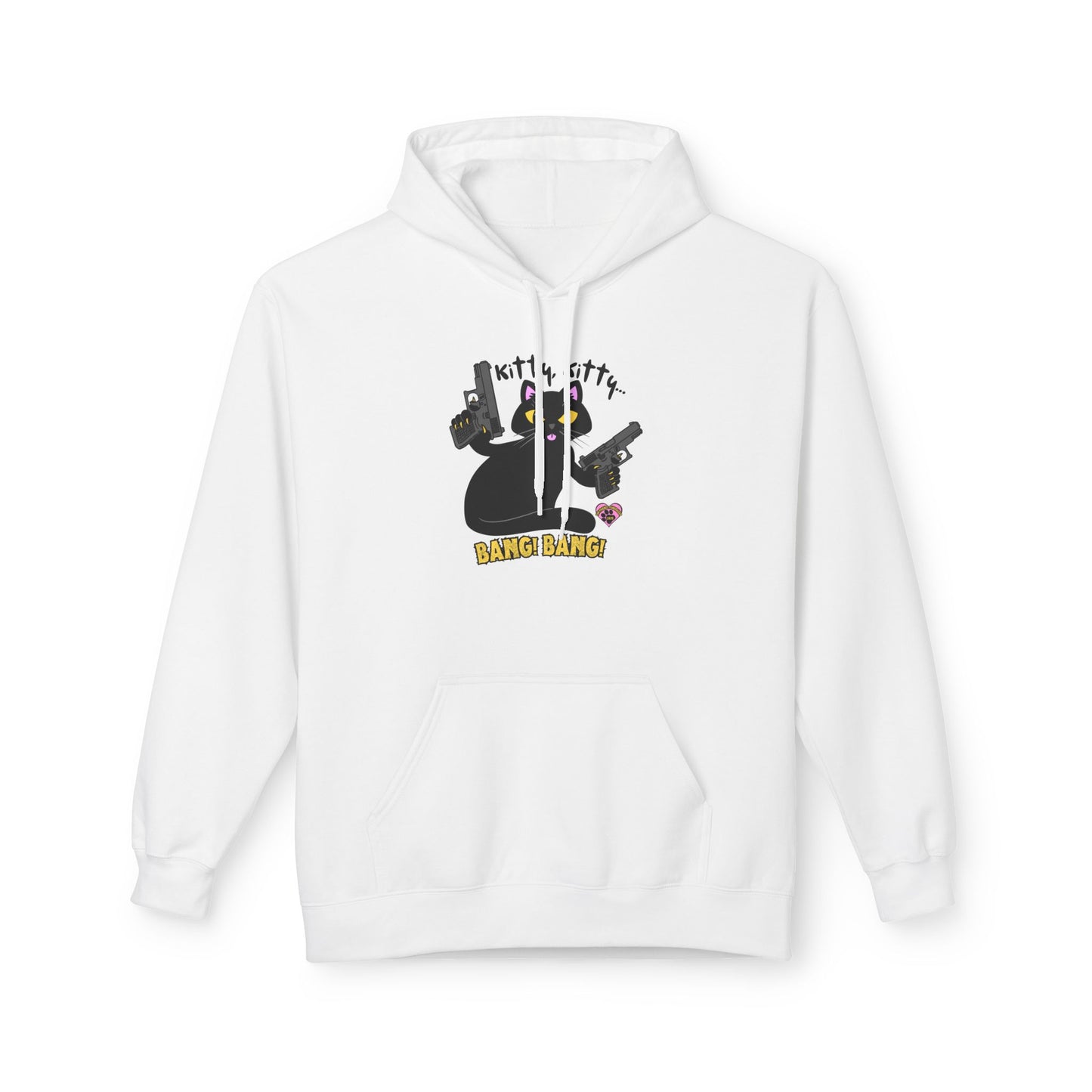 Kitty, Kitty, Bang, Bang! Unisex Midweight Softstyle Fleece Hoodie